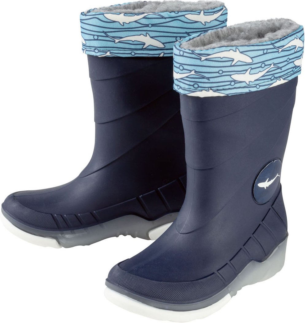 Thumbnail - lupilu® Kleinkinder Jungen Regenstiefel mit Licht und Warmfutter (Navy, 28/29)