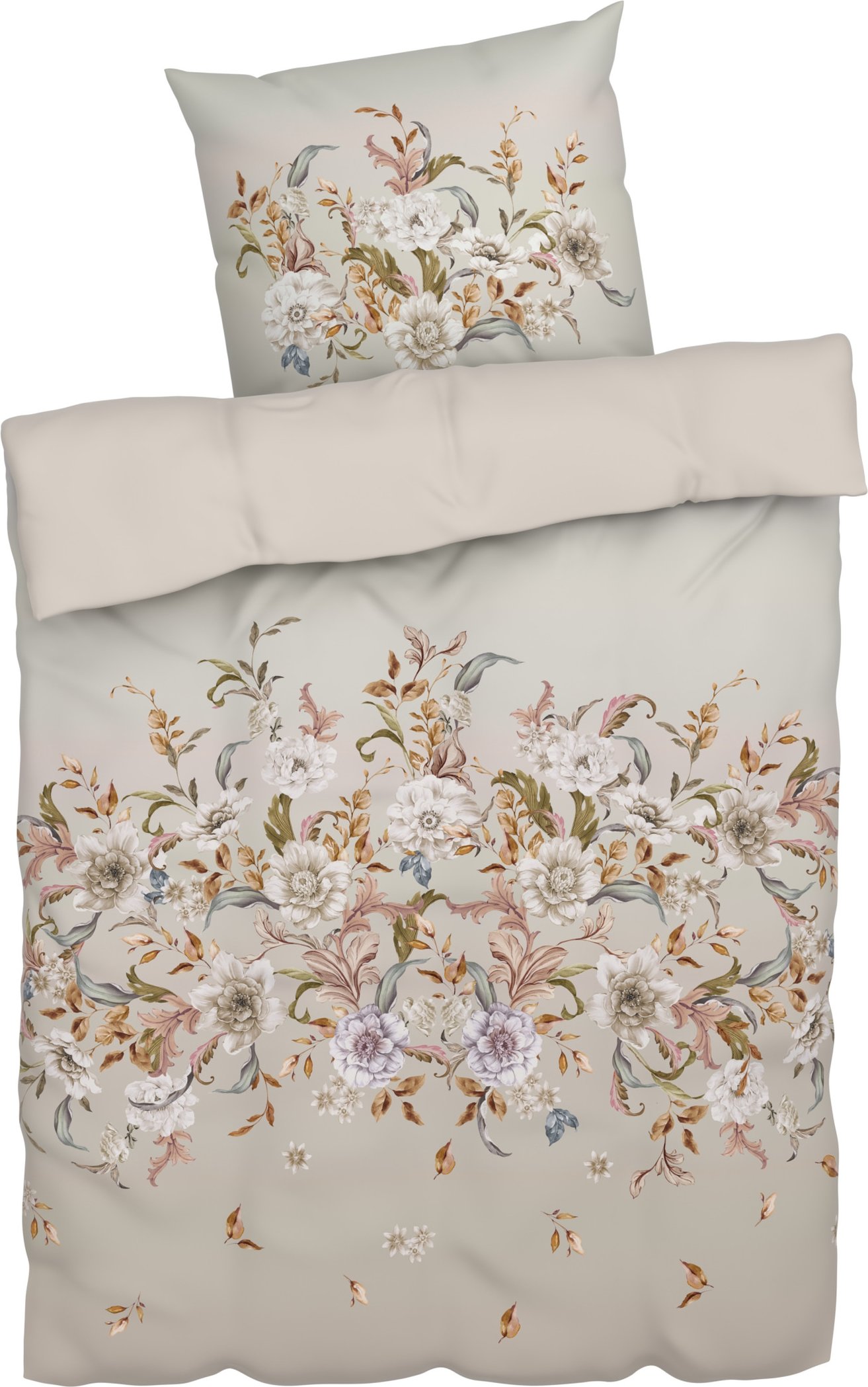 LIVARNO home Bettwäsche Satin 135 x 200 cm (Beige)