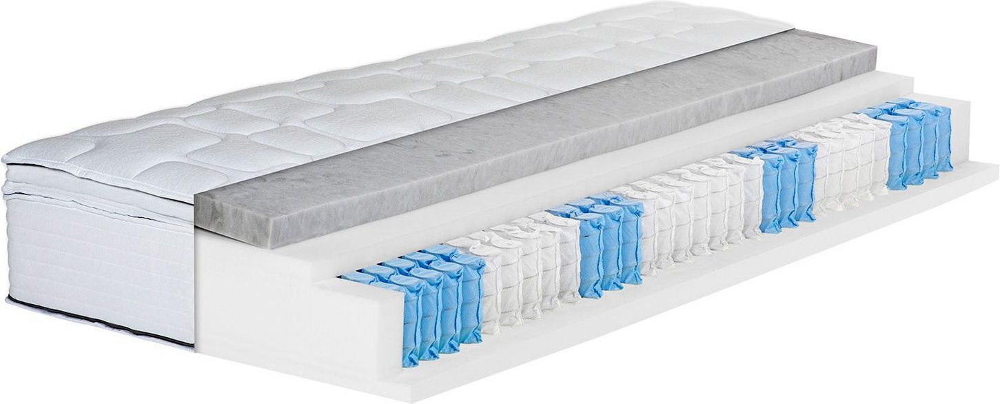 Thumbnail - BeCo 7-Zonen Boxspring-Matratze Royal Flex KS mit abnehmbarem Komfortschaum-Topper (H2, 90 x 190 cm)