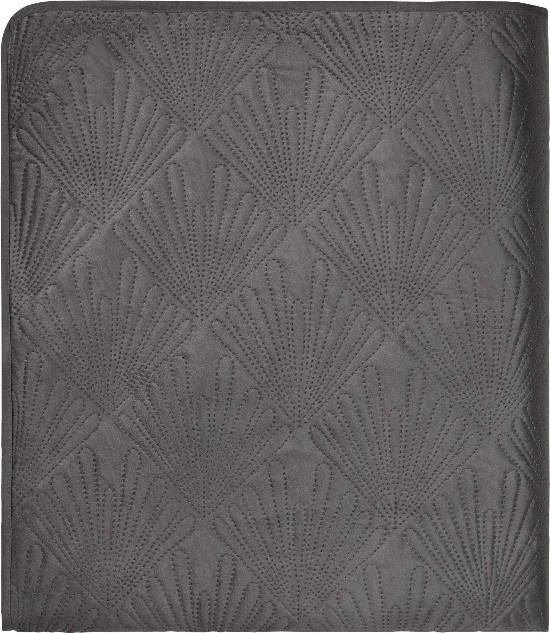 LIVARNO home Tagesdecke Samt, 200 x 220 cm (Dunkelgrün)