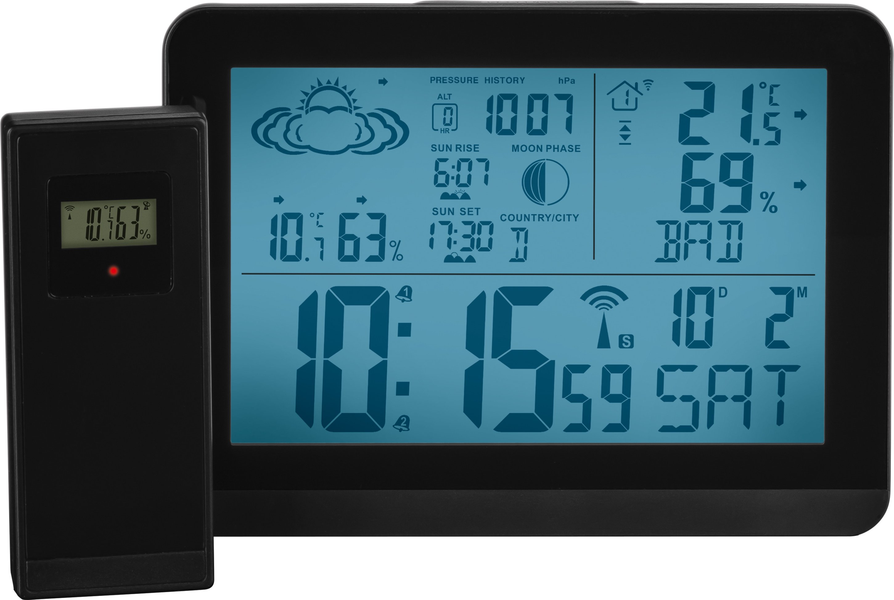 LIVARNO® Design-Funkwetterstation (Schwarz)