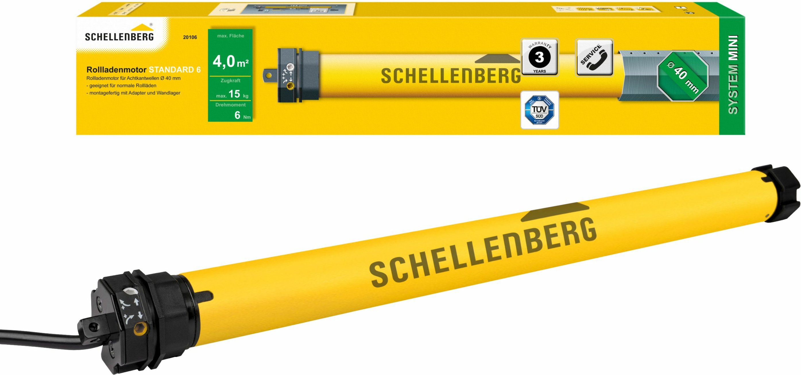 Schellenberg Rohrmotor Standard (Mini 6 Nm)