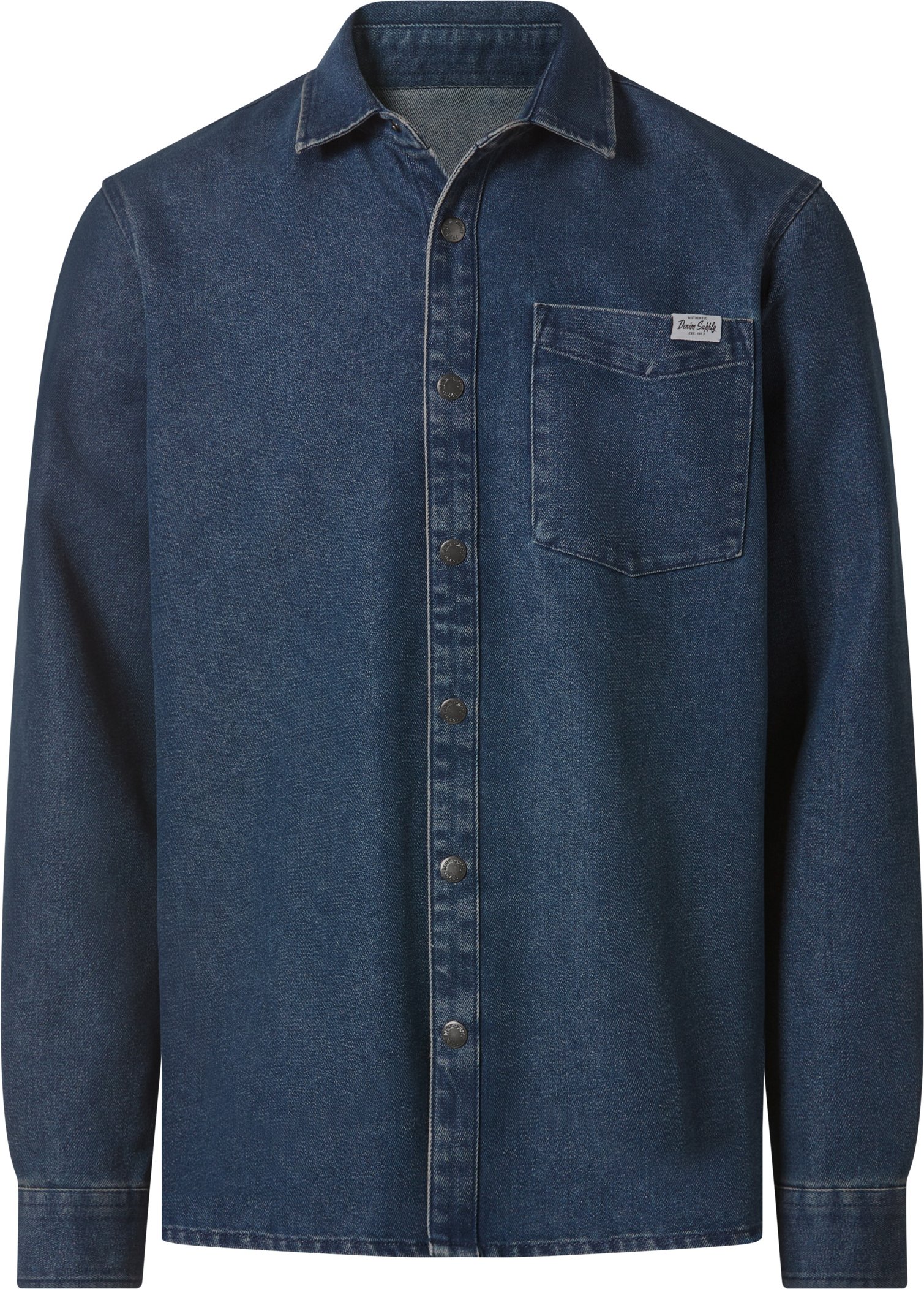 esmara Men Herren Freizeithemd Jeans Modern Fit (Blau, L(41/42))