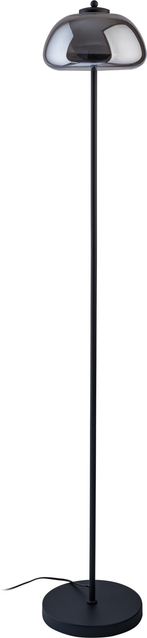 LIVARNO home LED-Stehleuchte, Lampenschirm aus hochwertigem Glas (Grauglas)