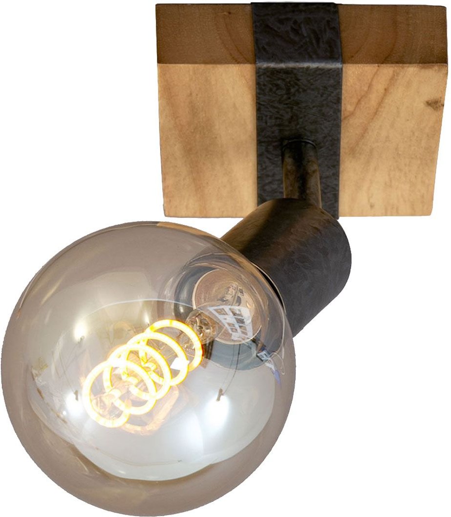 Briloner Wand- Deckenleuchte Vintage Holz, verschiedene Ausführungen (1er Spot)