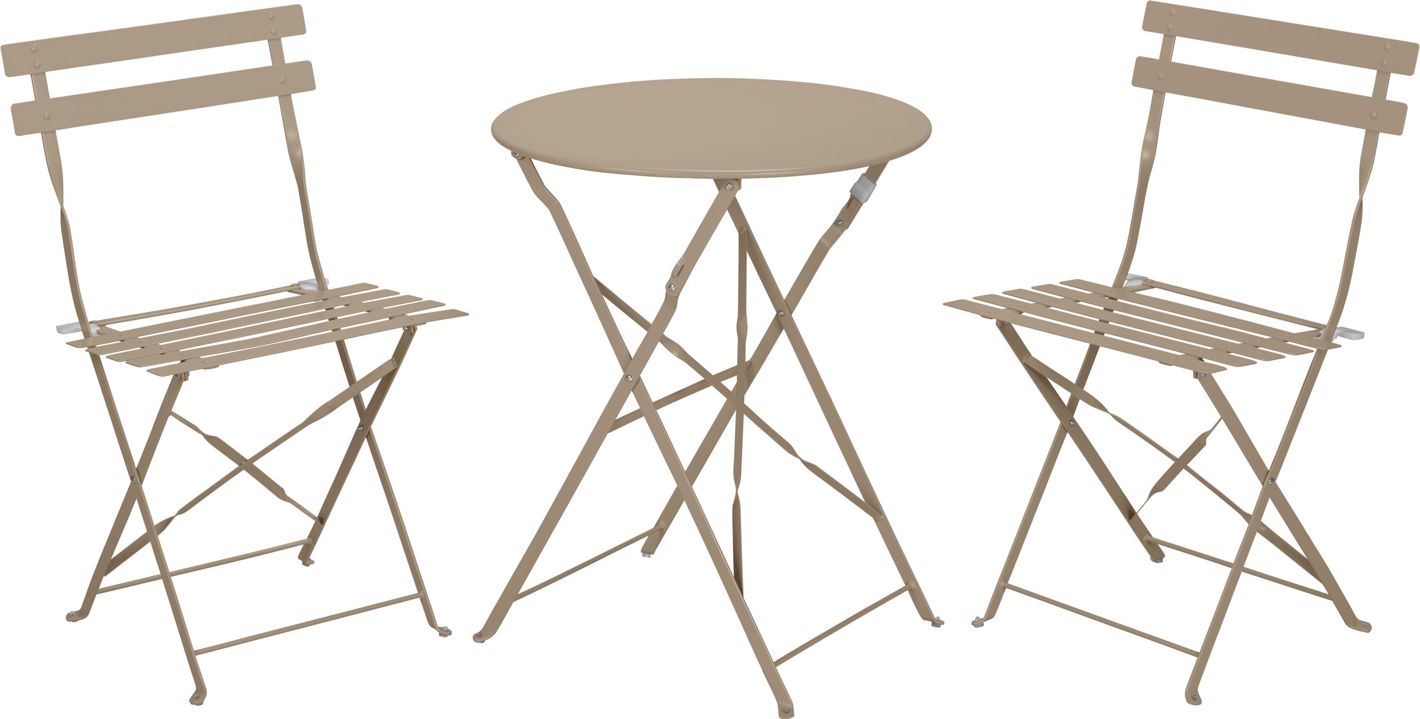 LIVARNO® Bistroset Metall 3tlg. anthrazit (Beige)