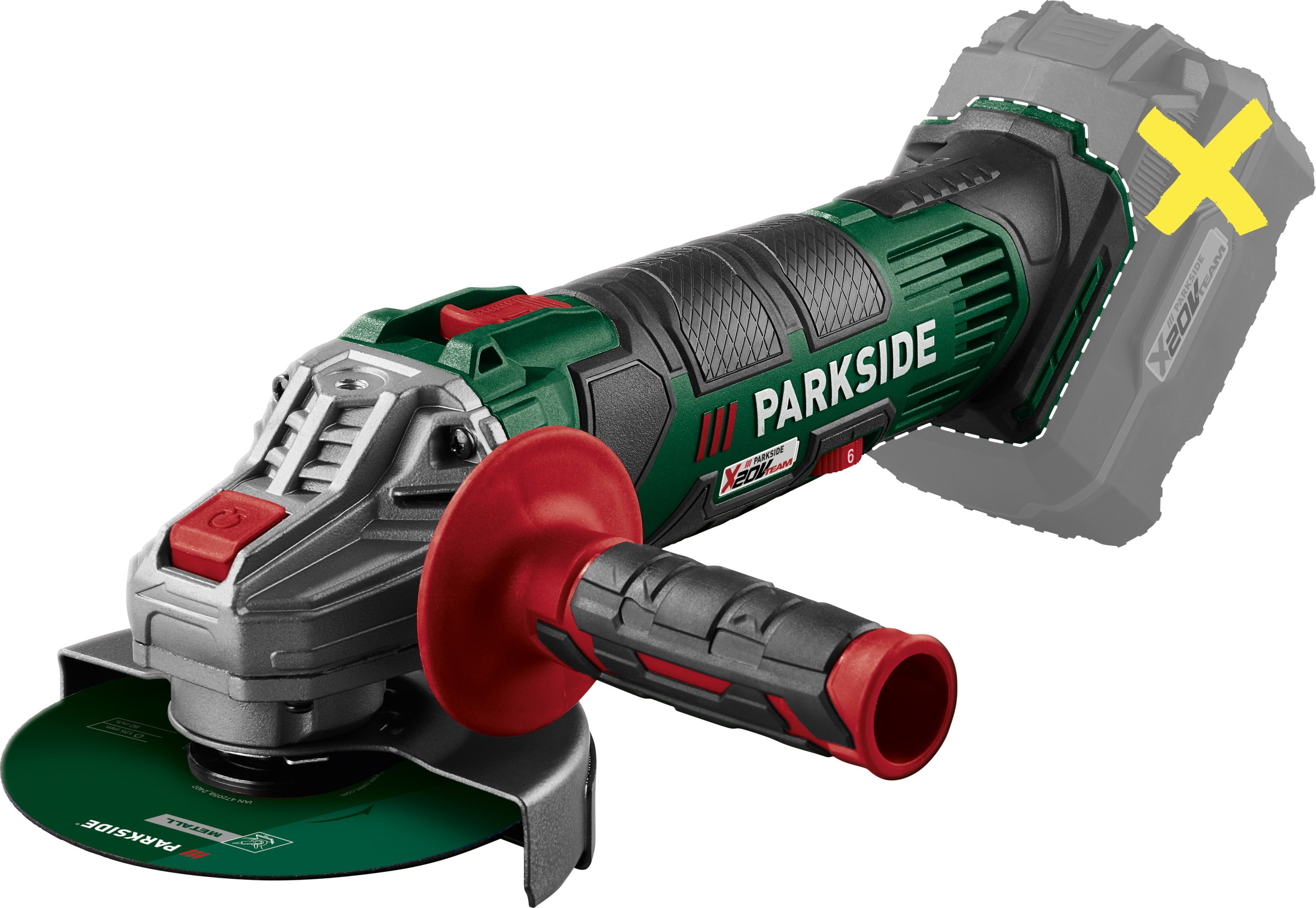 PARKSIDE® 20 V Akku-Winkelschleifer »PWSA 20-Li G4«, ohne Akku und Ladegerät""