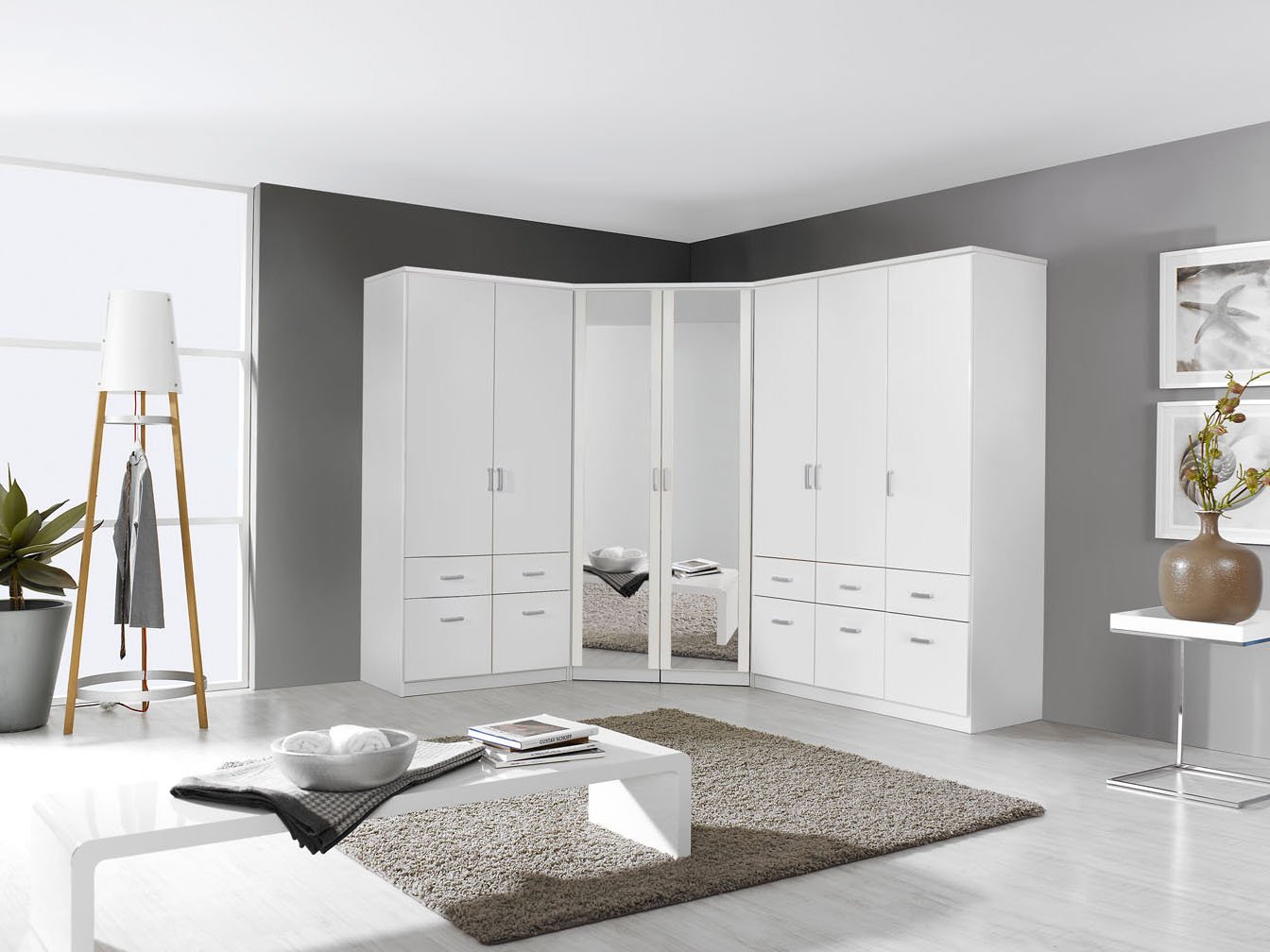 Thumbnail - rauch BLUE Eckschranklösung Bremen (7-türig, Alpinweiß)