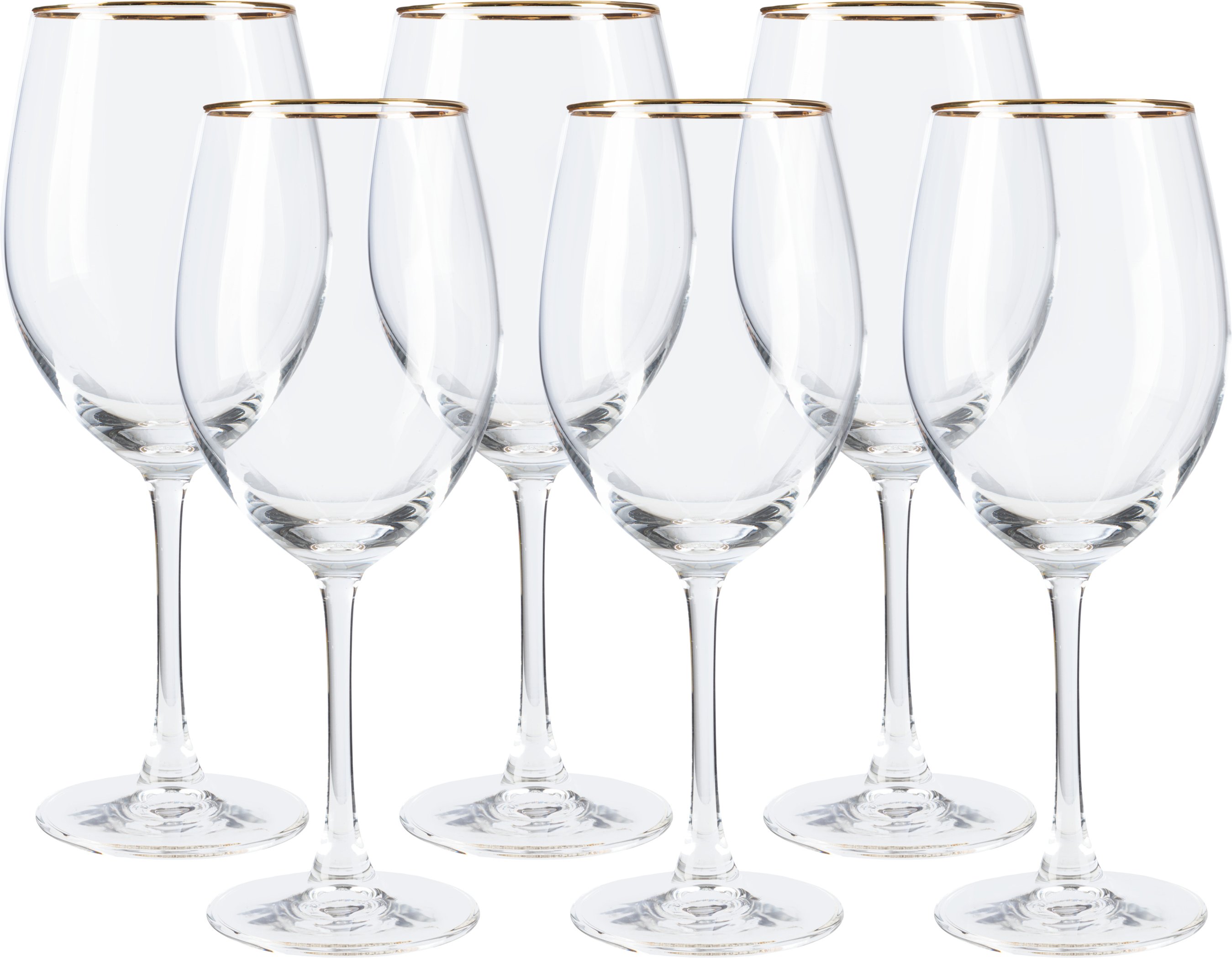 LIVARNO home Glas Set mit Goldrand (Rotweinglas)