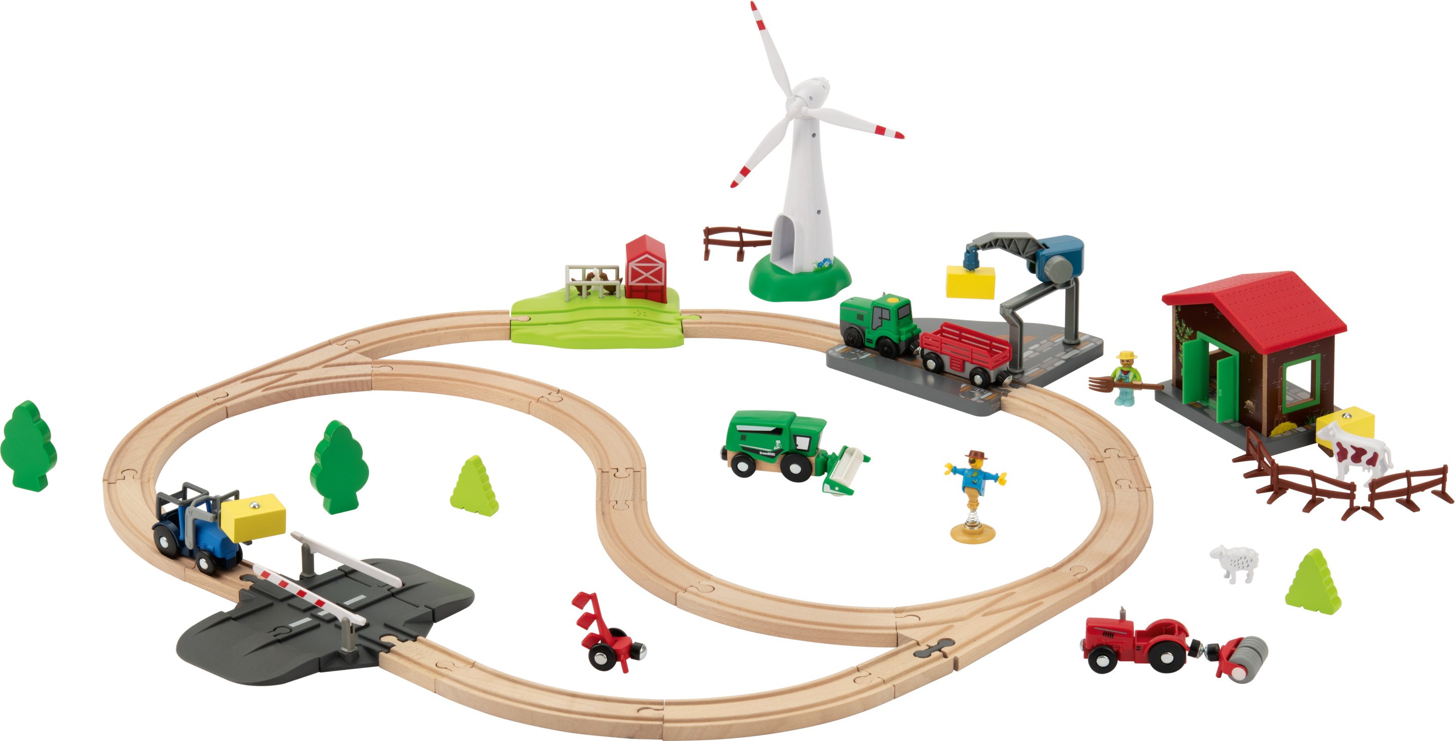 Thumbnail - lupilu® Eisenbahn-Set Feuerwehr / Eisenbahn-Set Passagierzug / Eisenbahn-Set Farm, 36-teilig / 50-teilig / 49-teilig (Ba...