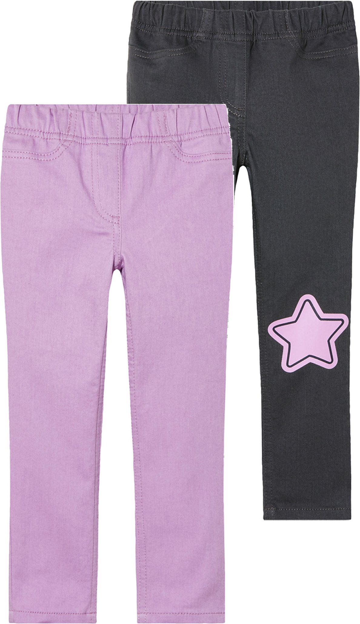 Thumbnail - lupilu® Kleinkinder Treggings 2er Set (Rosa, 98/104)""