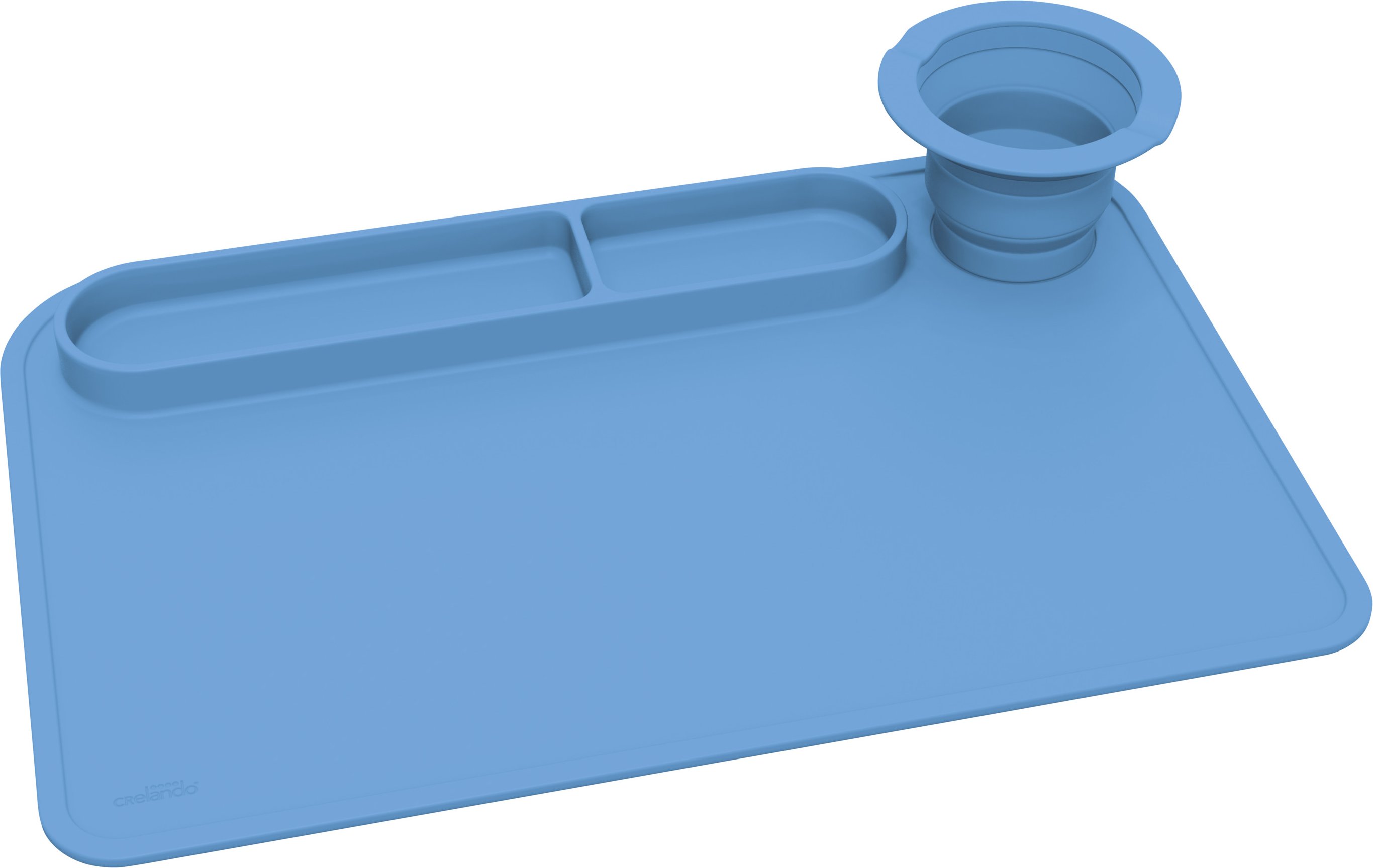 crelando® Pinselbecher und Unterlage (Blau)