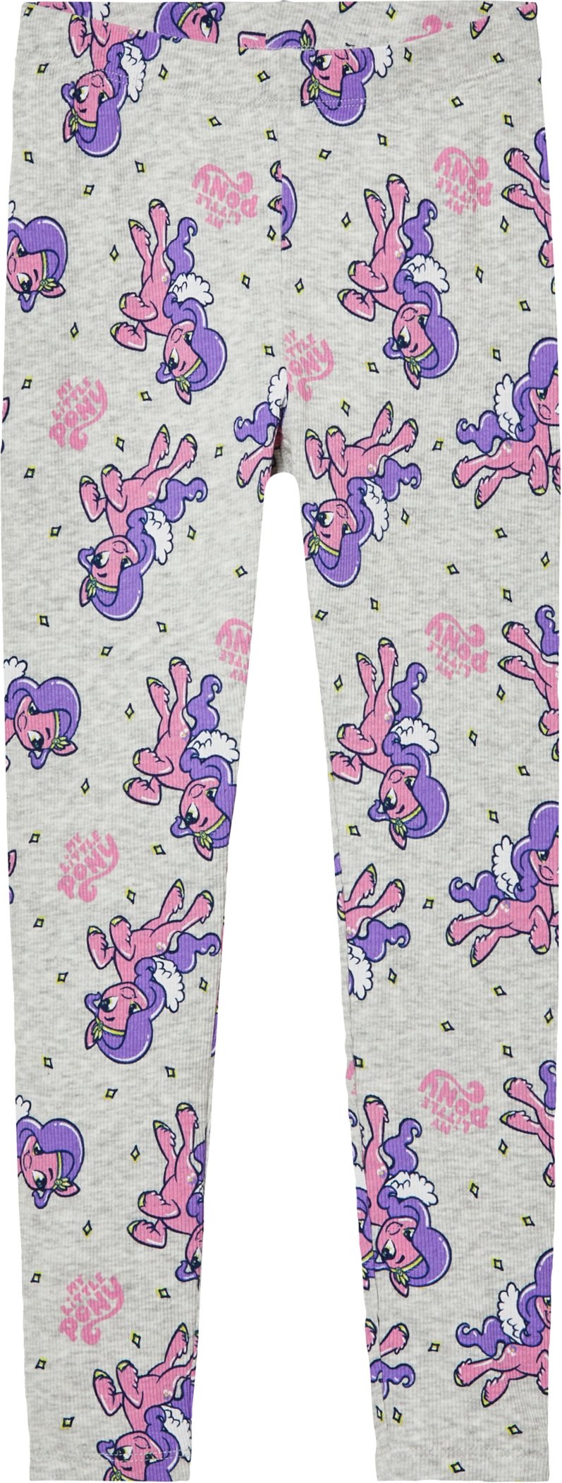 Thumbnail - Kleinkinder Mädchen Leggings Rippe (Grau, 98/104)