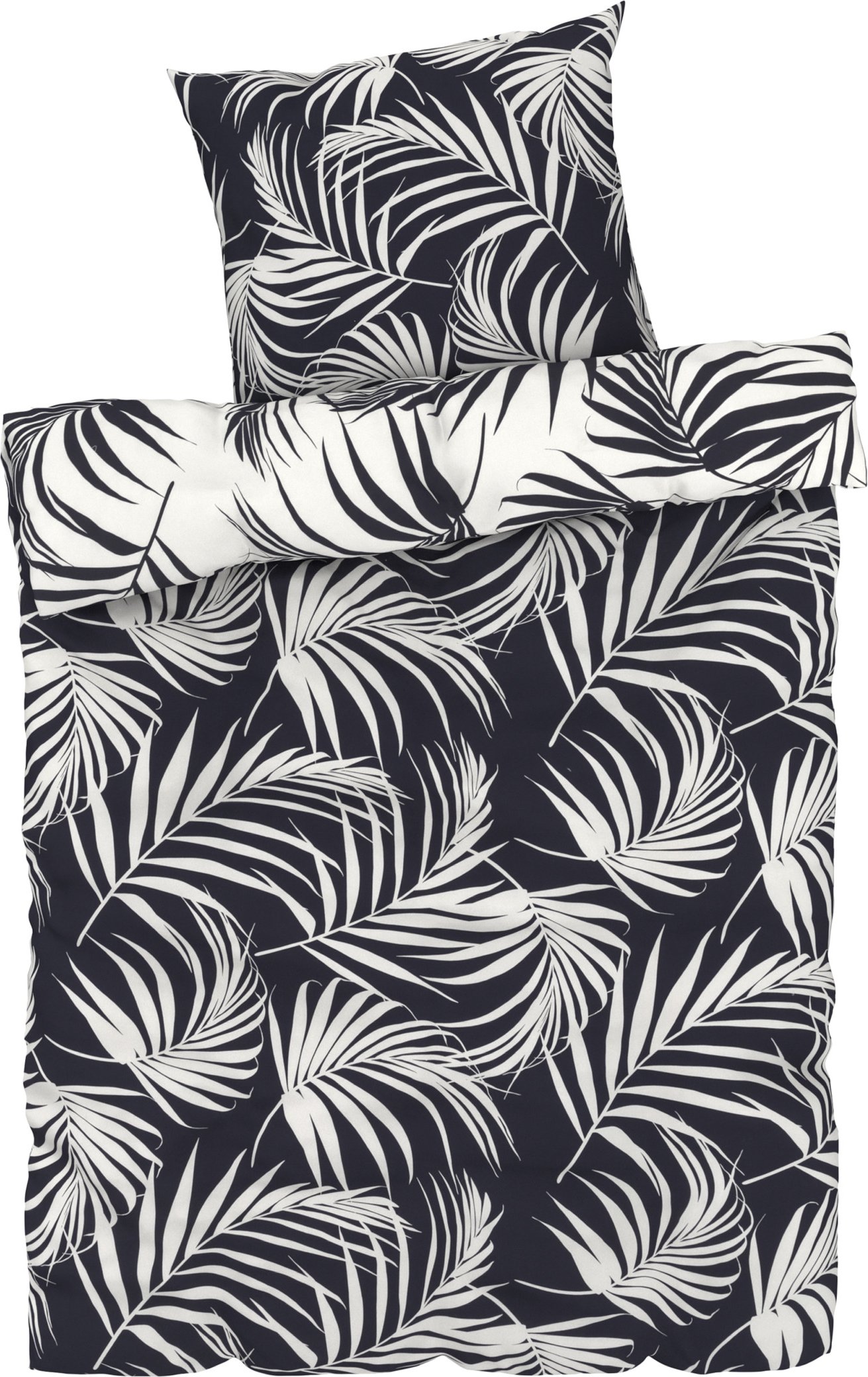 LIVARNO home Bettwäsche Edel-Renforcé Übergröße (Palmen)