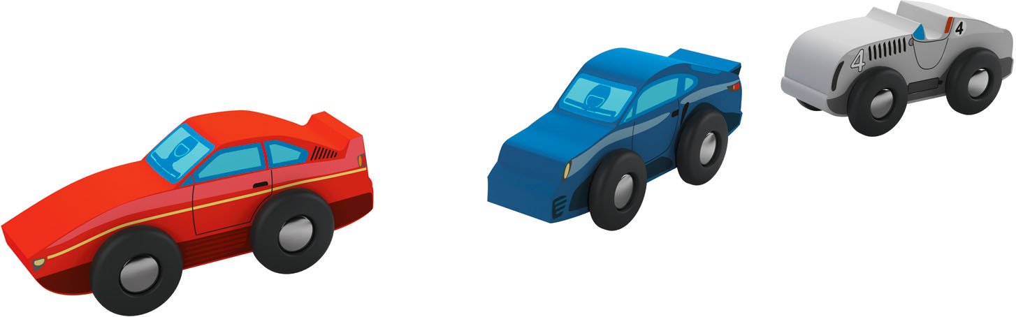 Playtive Holz Fahrzeuge (Rennwagen)