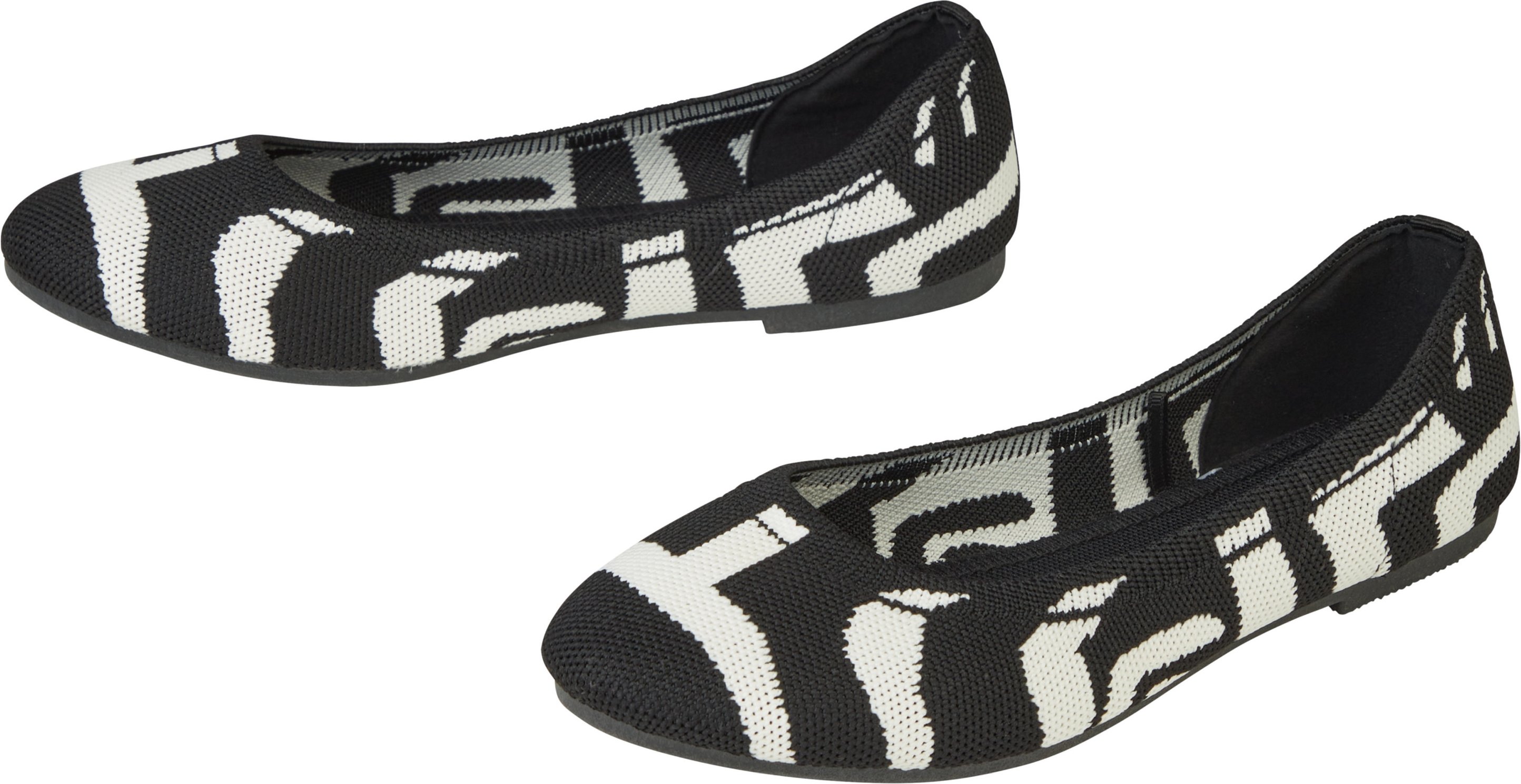 esmara® Damen Ballerina (Schwarz/weiß, 36)