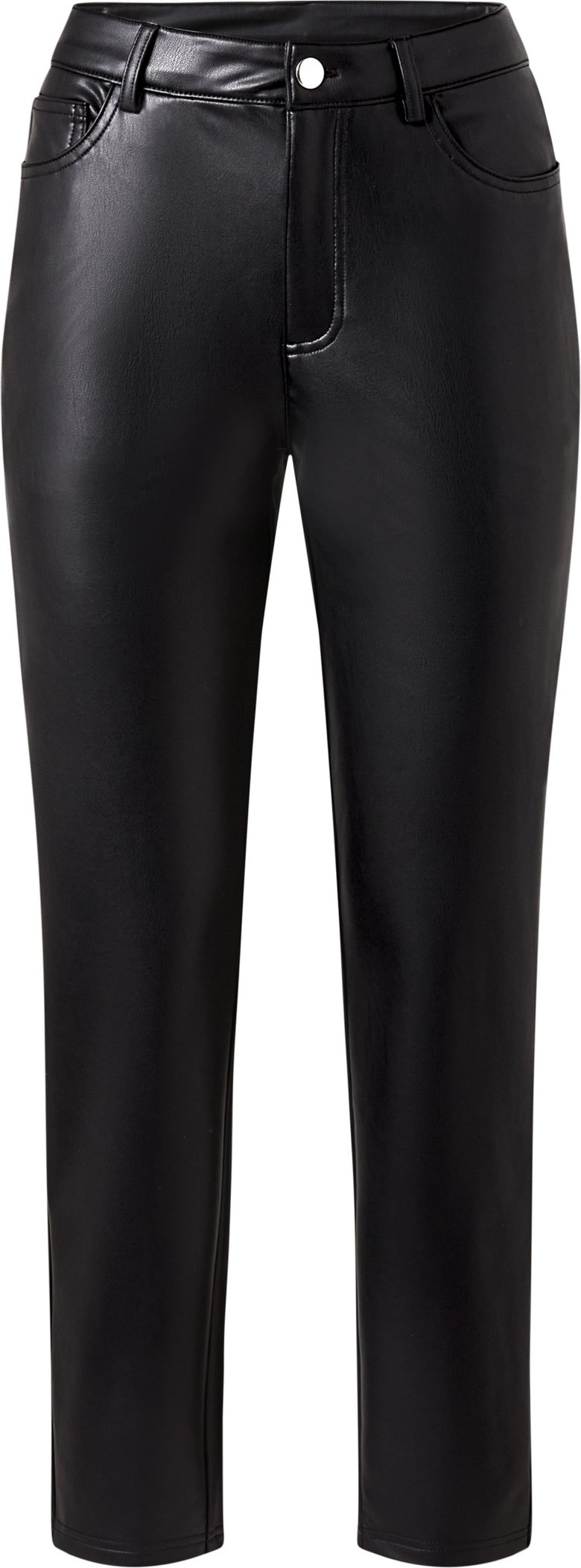 esmara® Damen Hose, in Lederoptik (Schwarz, 34)