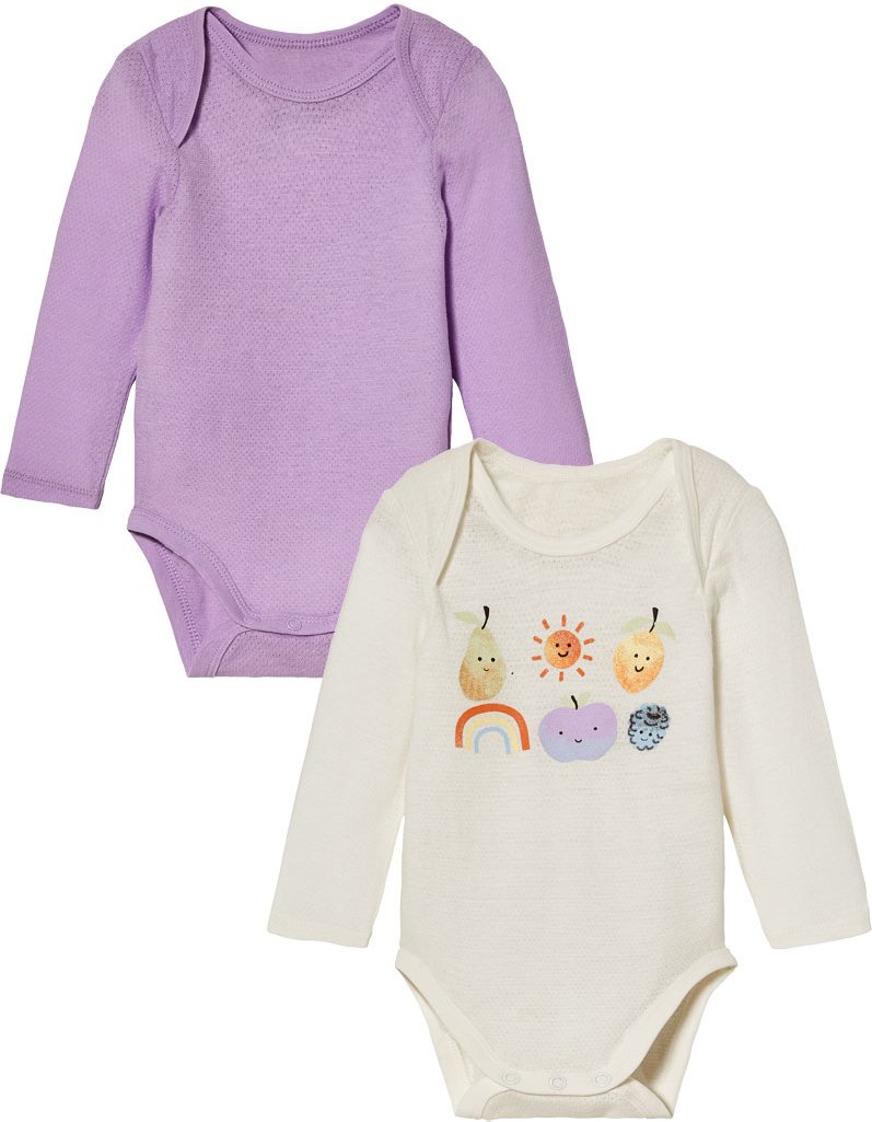 Thumbnail - lupilu® Baby Bodies, 2 Stück (74/80, lila/weiß)