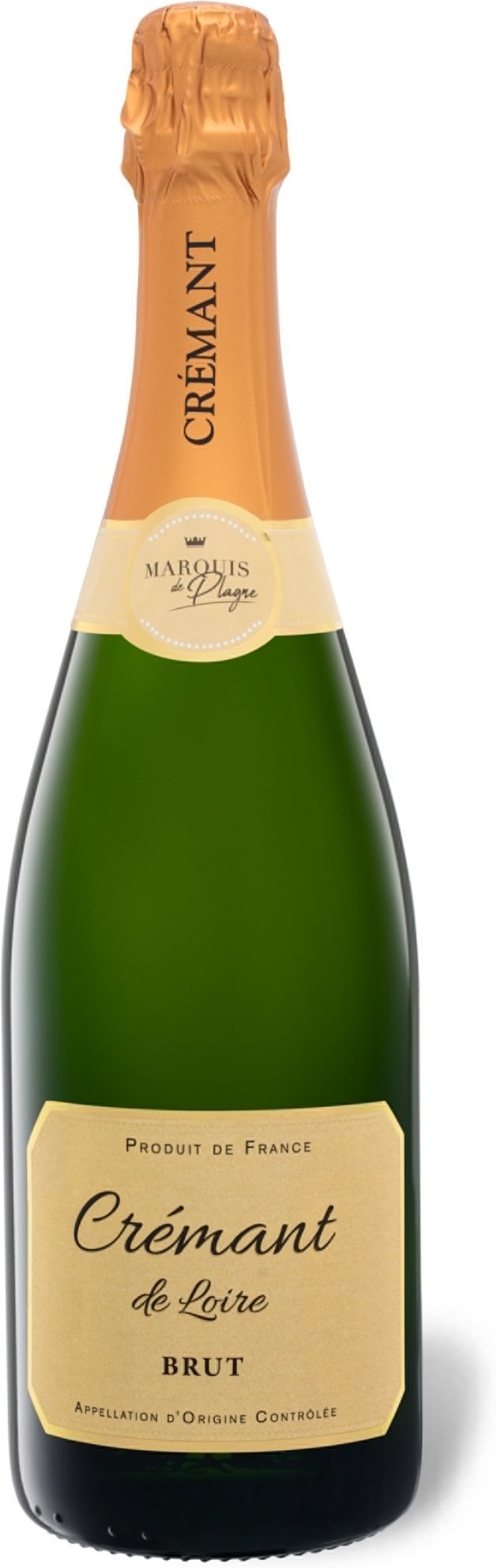 Marquis de Plagne Crémant de Loire AOC brut, Schaumwein - Mindestbestellmenge 6