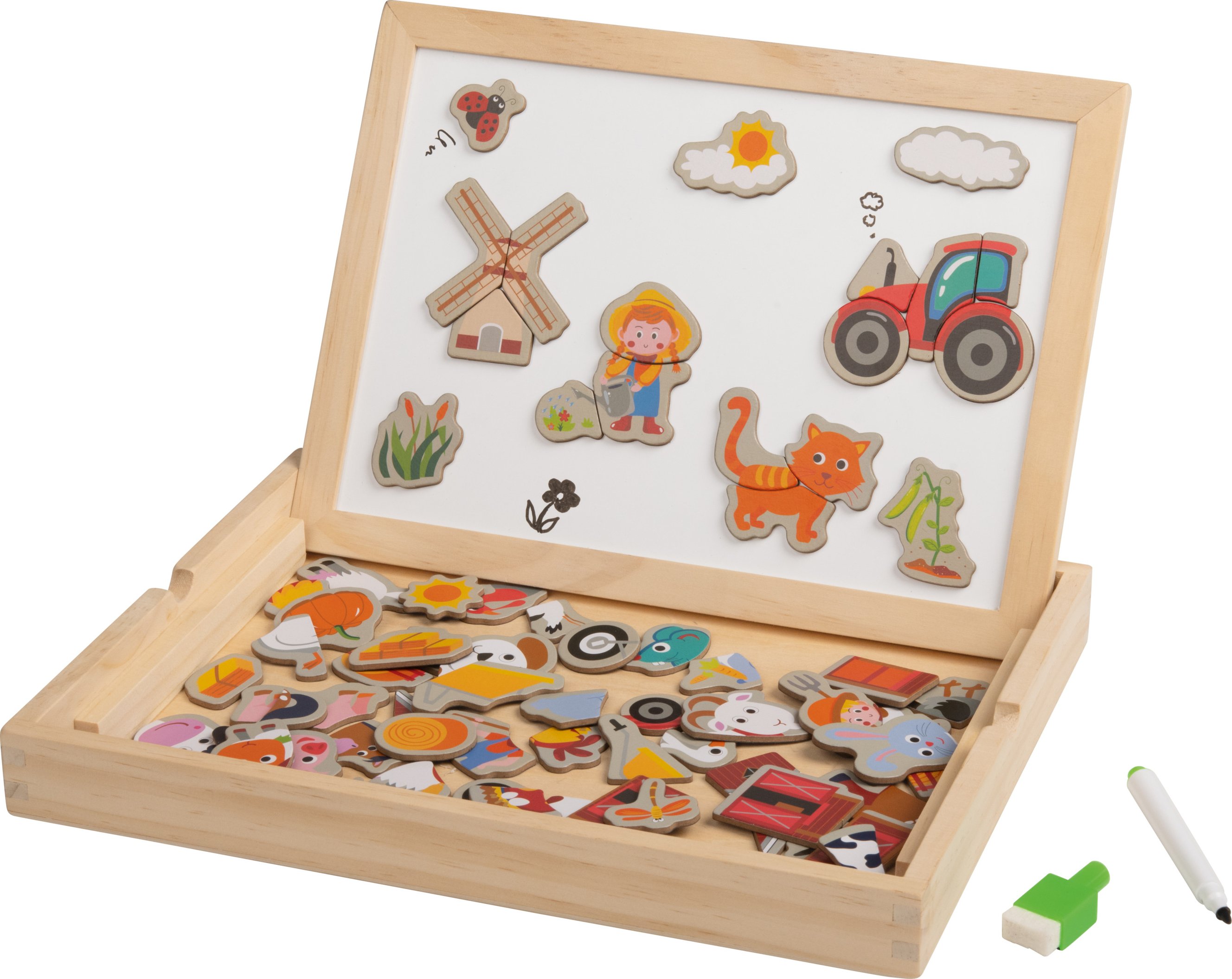lupilu® Holz Spielwaren Puzzle (Magnetbox Tiere)