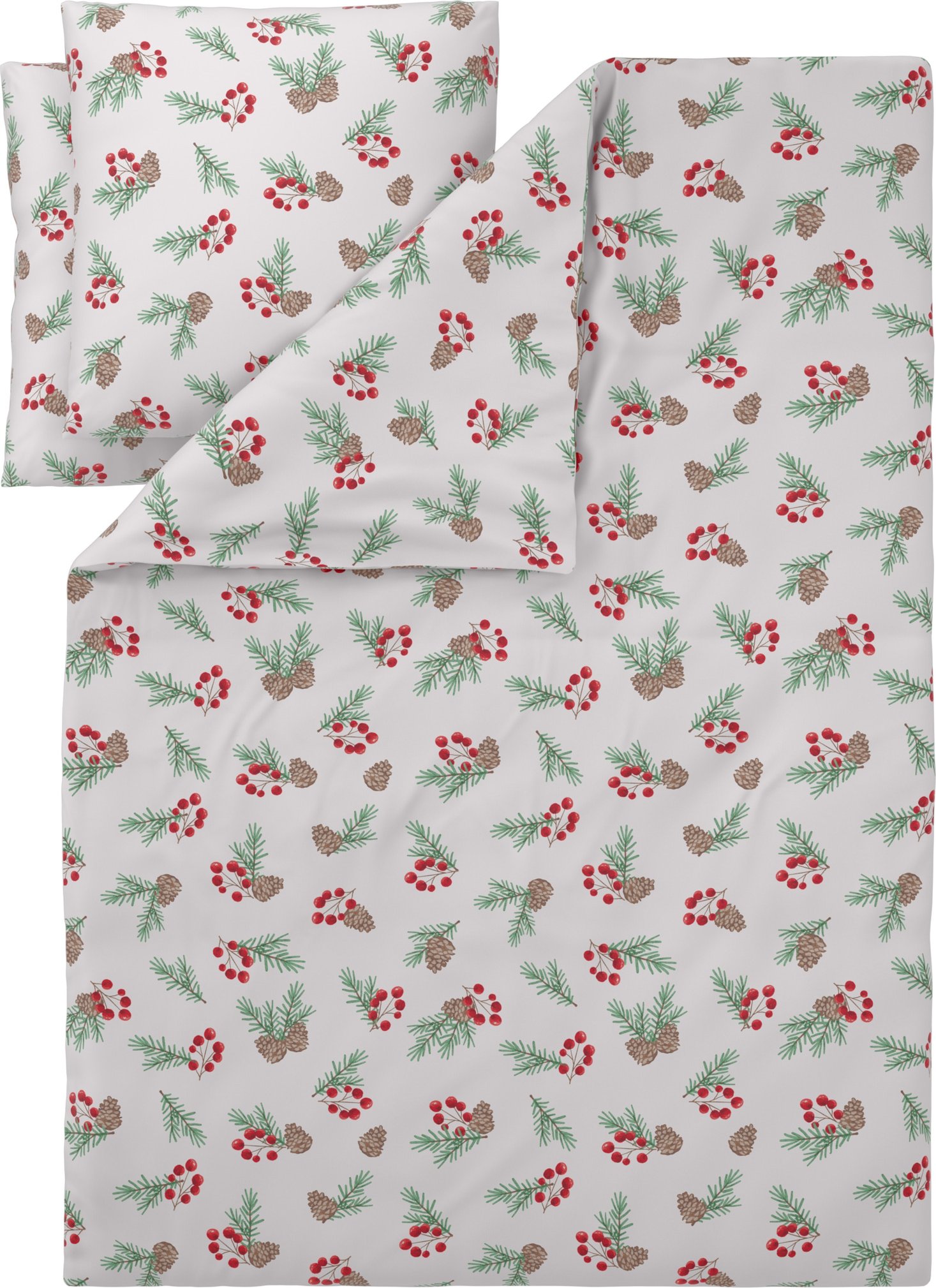 LIVARNO® Bettwäsche CVC Feinbiber, 200 x 220 cm (Tannenzweige)