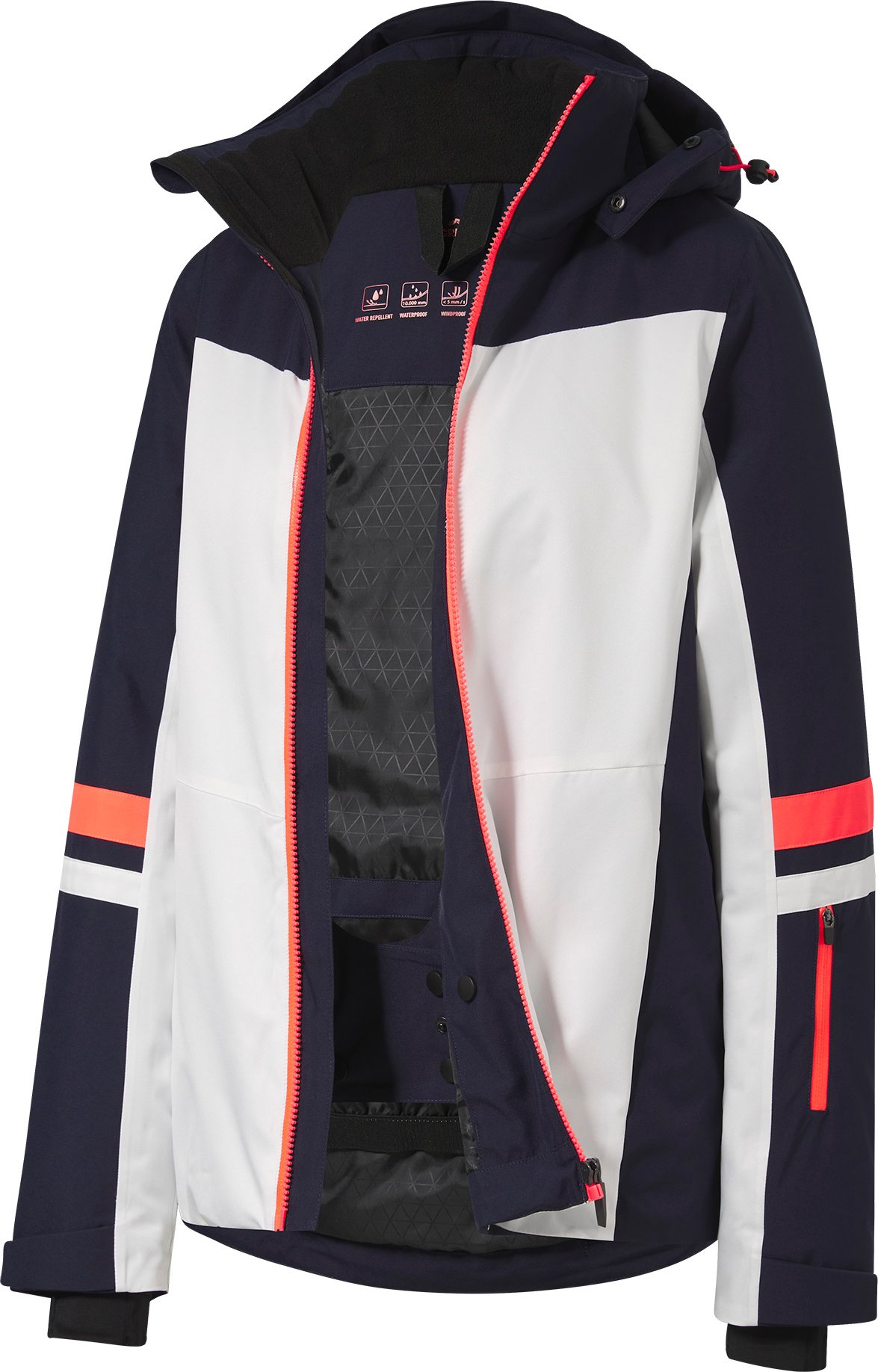 Thumbnail - CRIVIT Damen Skijacke (XS(32/34), weiß/navy/coral)
