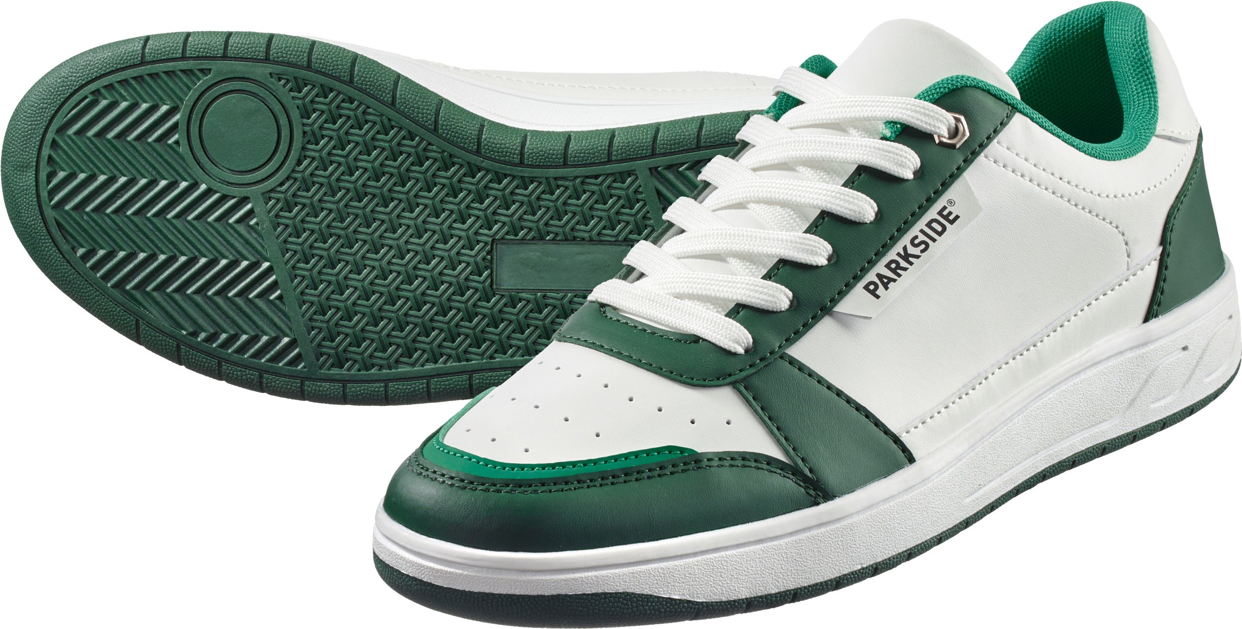 PARKSIDE® Herren Sneaker (Weiß/Grün, 44)