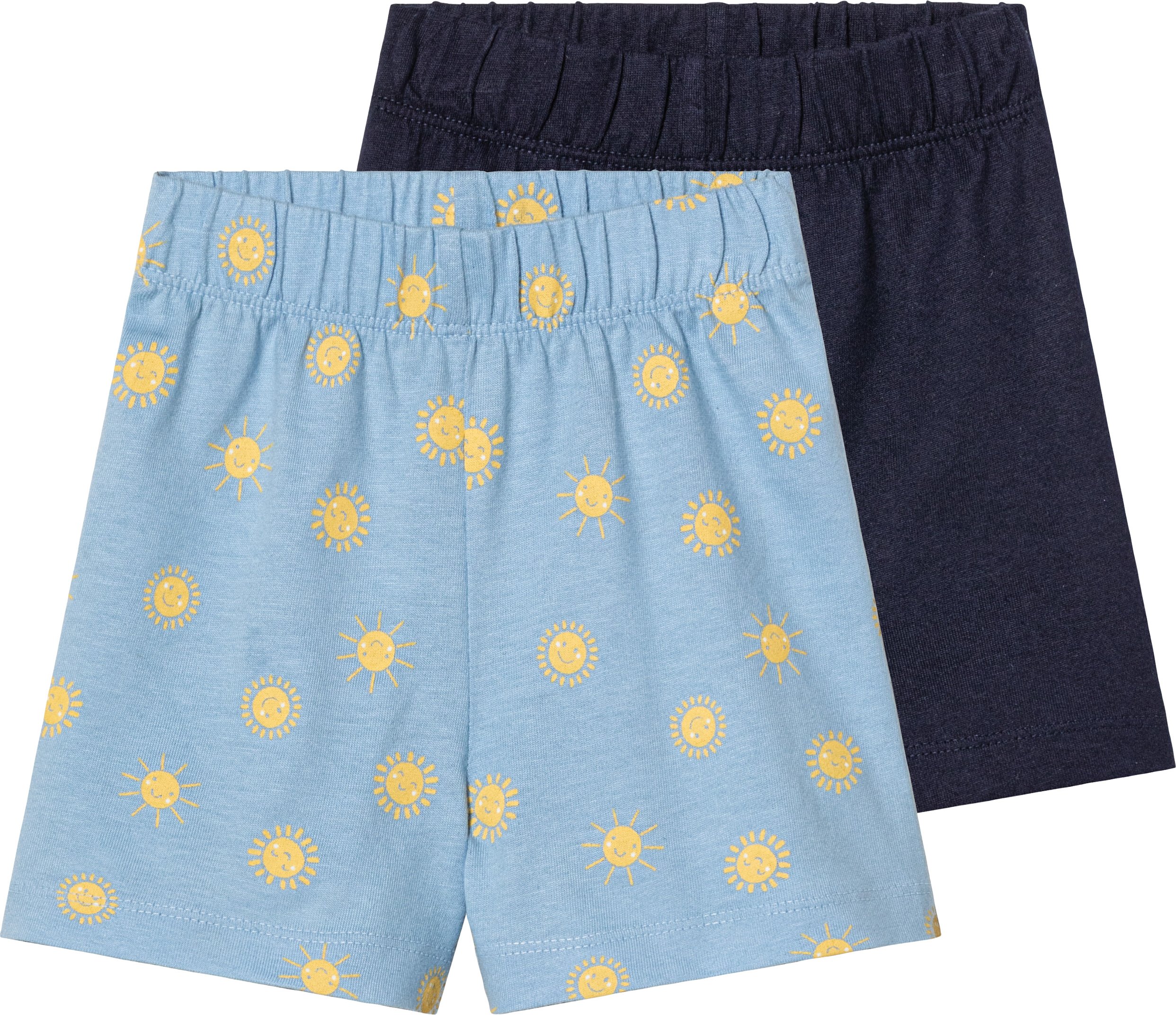Thumbnail - lupilu® Baby Shorts 2er Set (blau/Navy, 50/56)