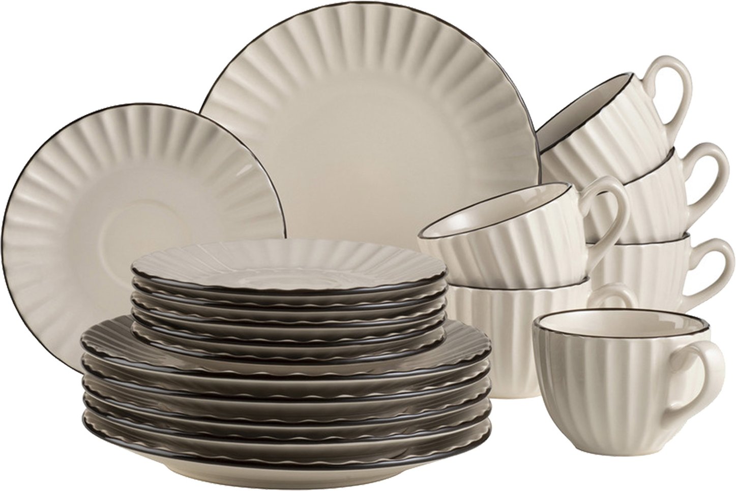 MÄSER Frühstücks-Set »Osita«, 18-teilig, beige""