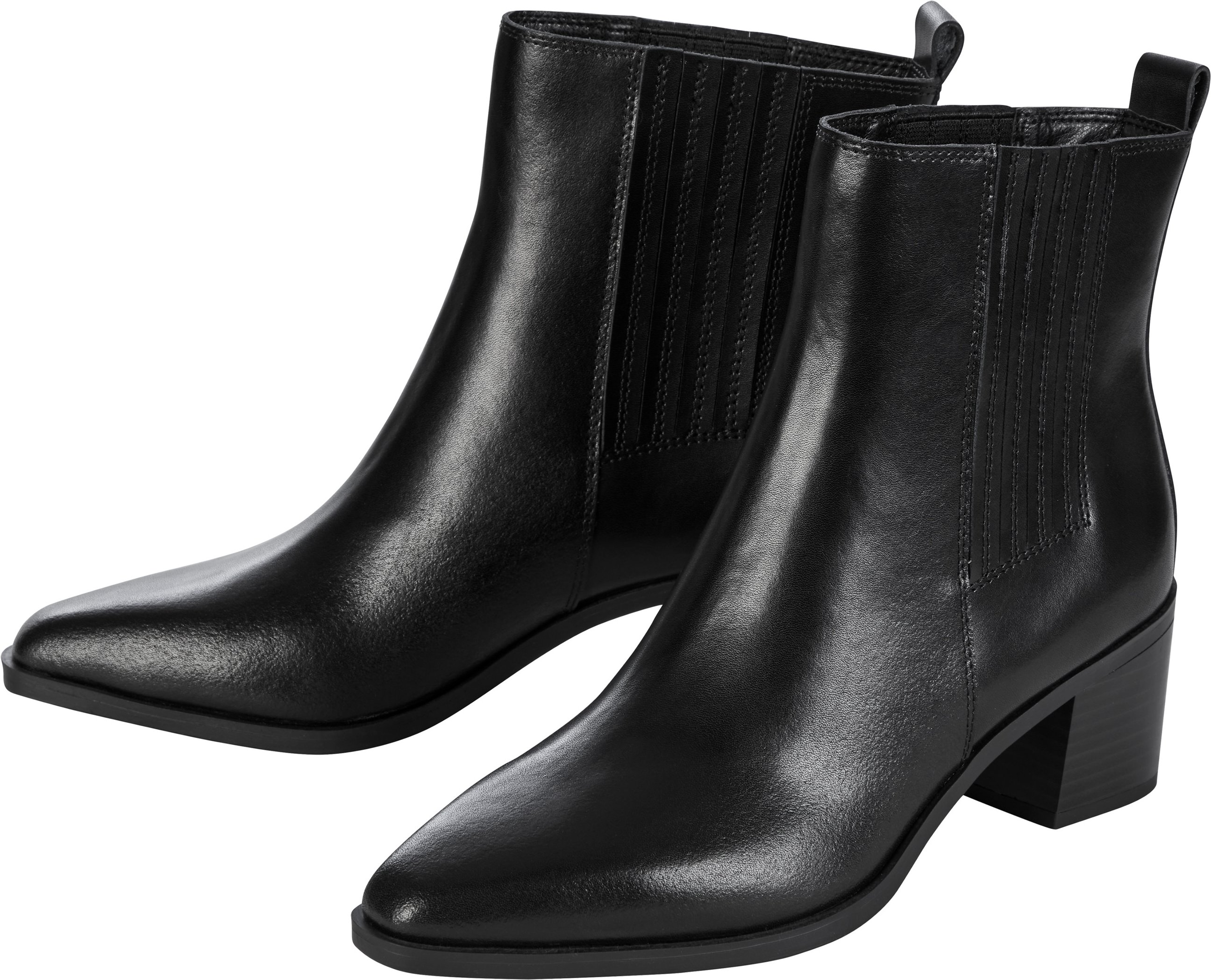 esmara® Damen Stiefelette Chelsea Velours (Schwarz, 36)