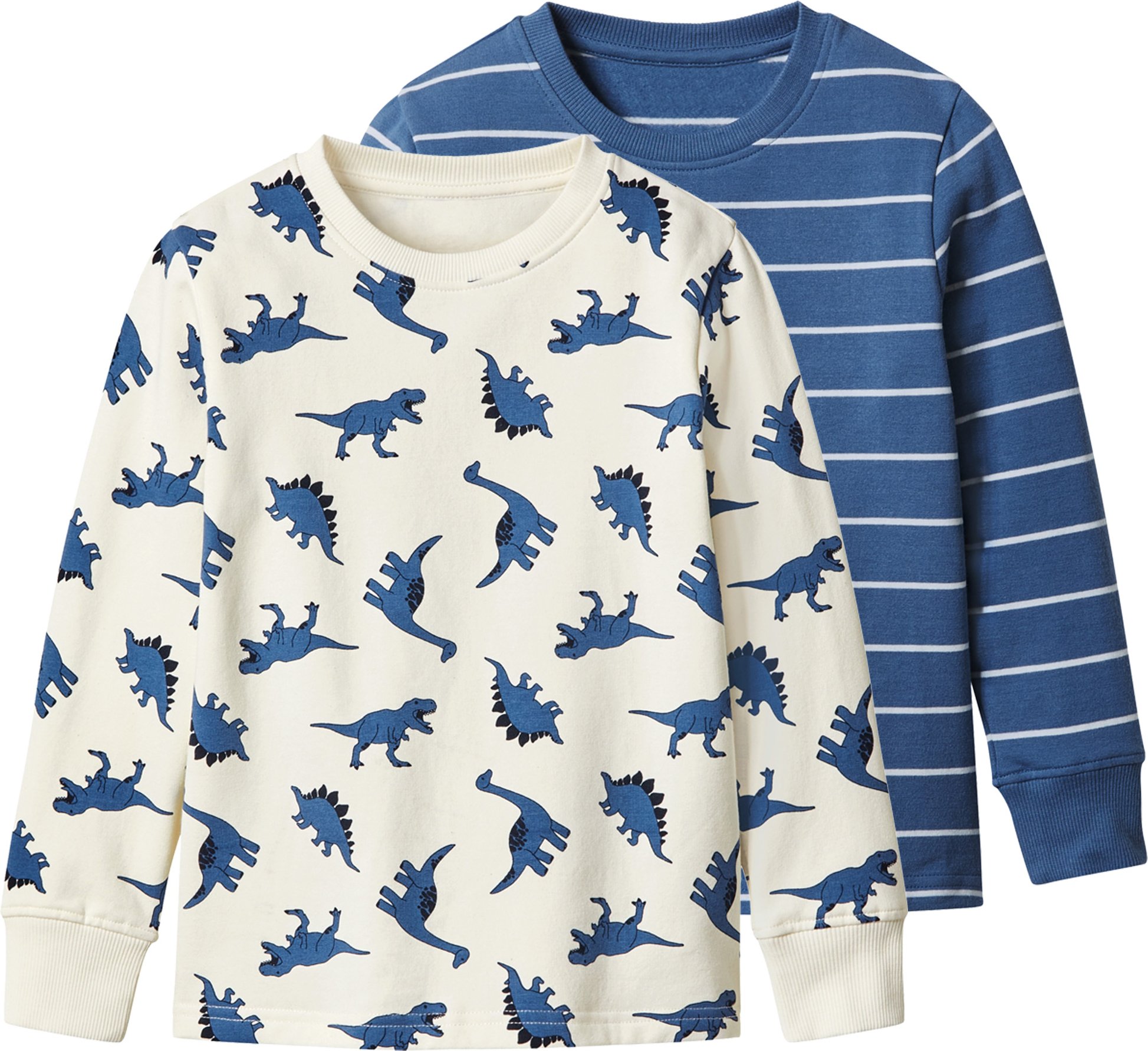 Thumbnail - lupilu® Kinder Thermo-Langarmshirts, 2 Stück (Blau/Weiß, 110/116)