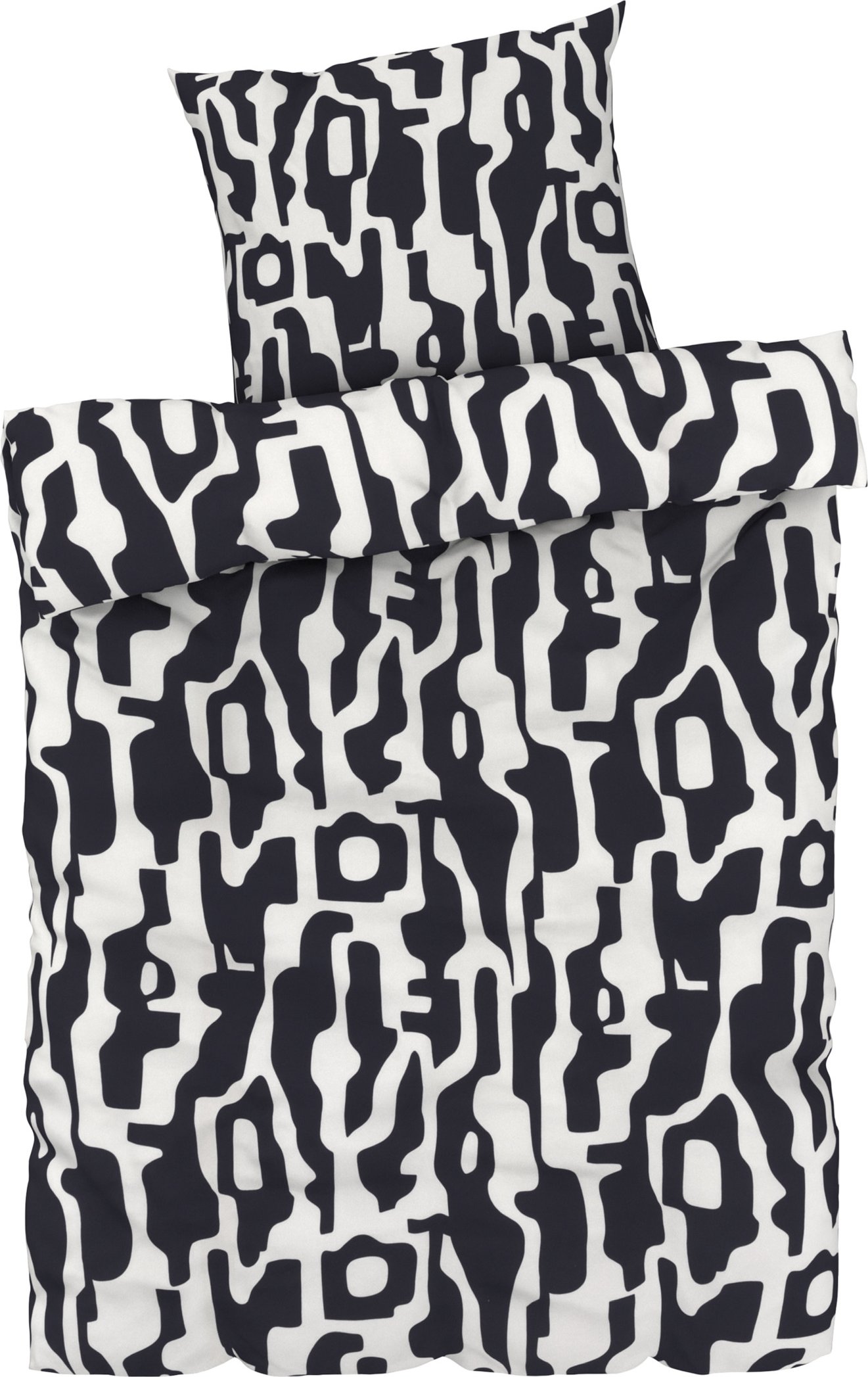 LIVARNO home Bettwäsche Edel-Renforcé 135x200 (Geometrisch)