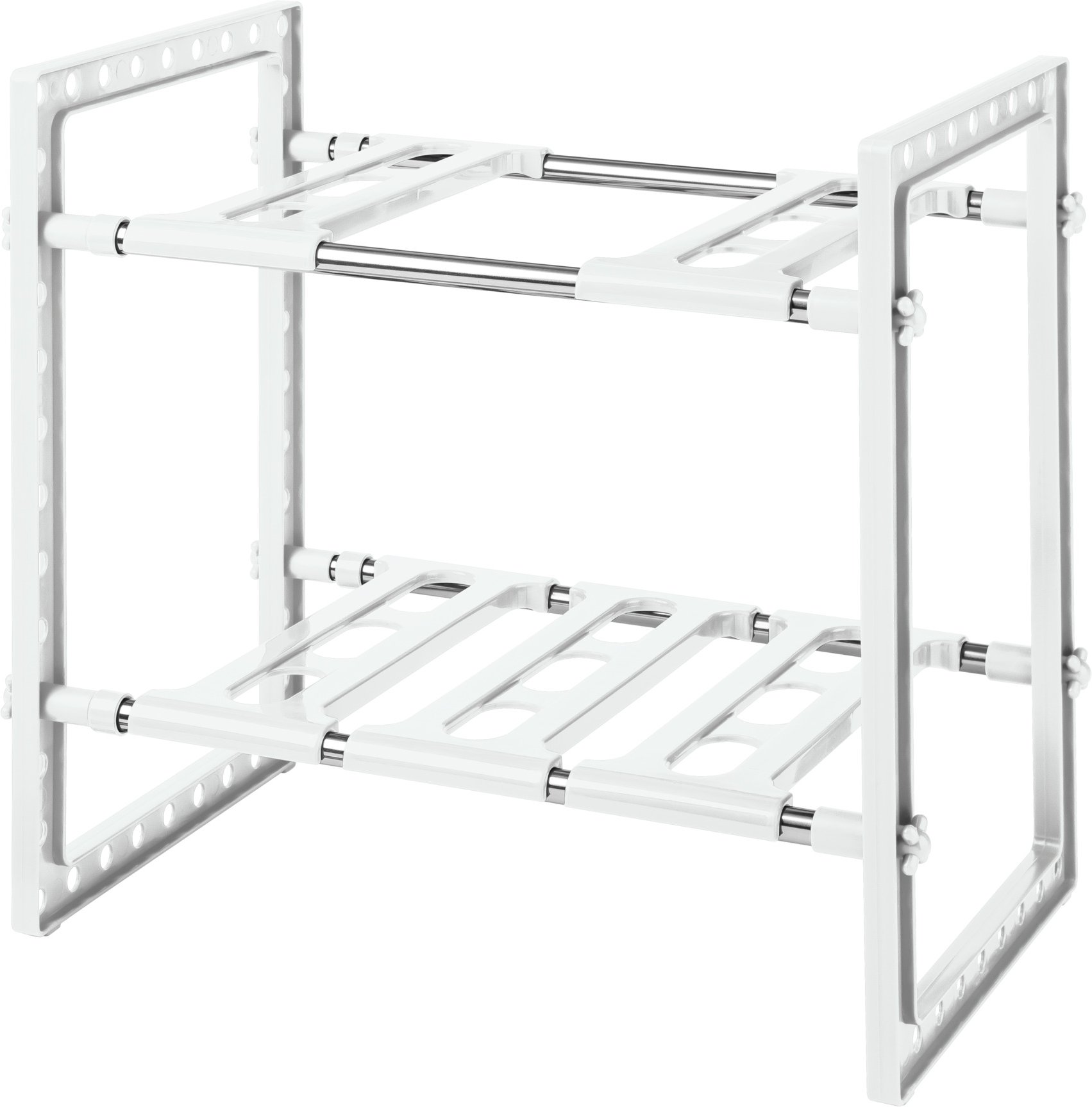 LIVARNO home Spülenschrankregal Kunststoff ausziehbar (Weiß)