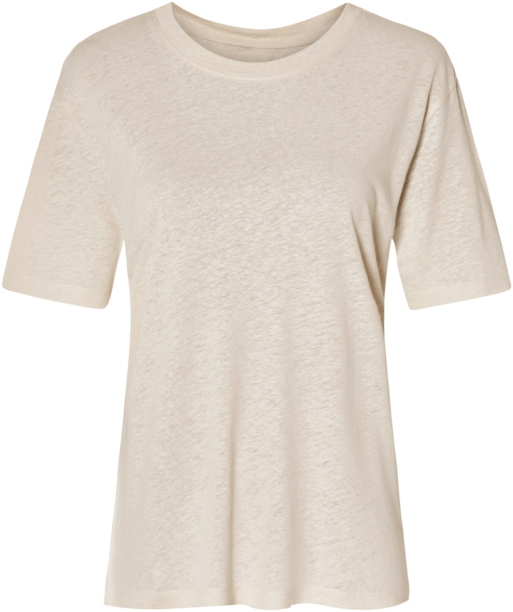 Thumbnail - esmara® Damen Leinen-T-Shirt, mit überschnittenen Schultern (Beige, L(44/46))