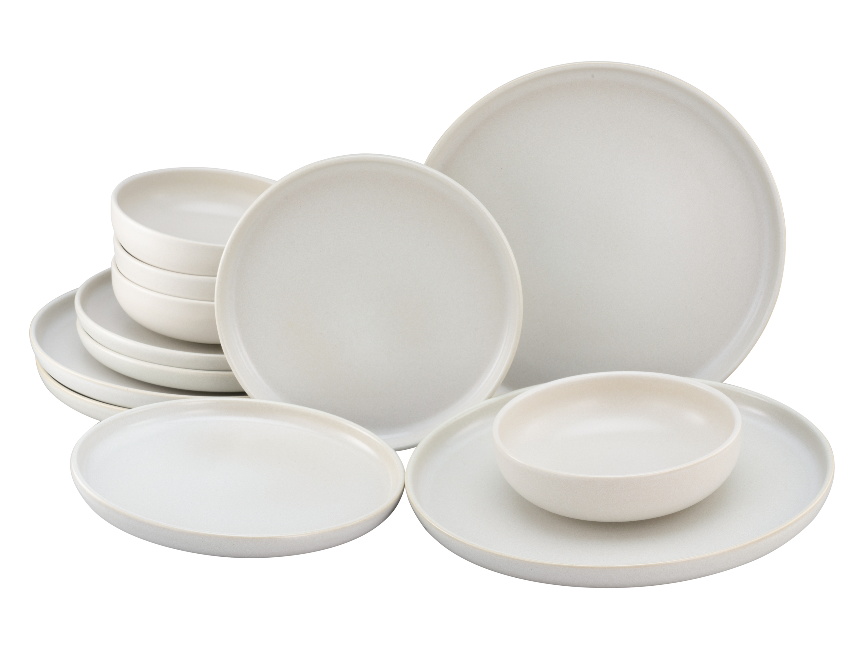 Creatable Geschirrset »Uno offwhite« (12-teiliges Teller Set)