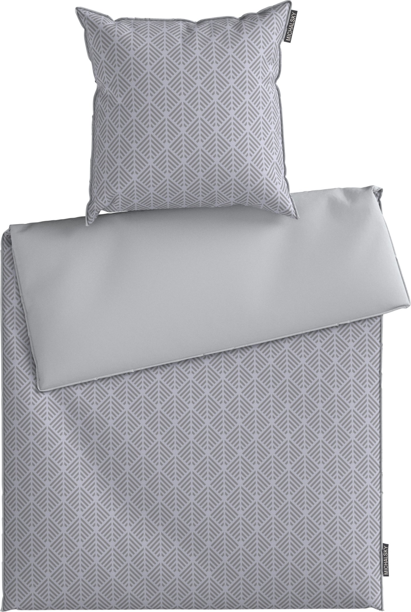 Michalsky Bettwäsche Satin, 155 x 220 cm (Grau)
