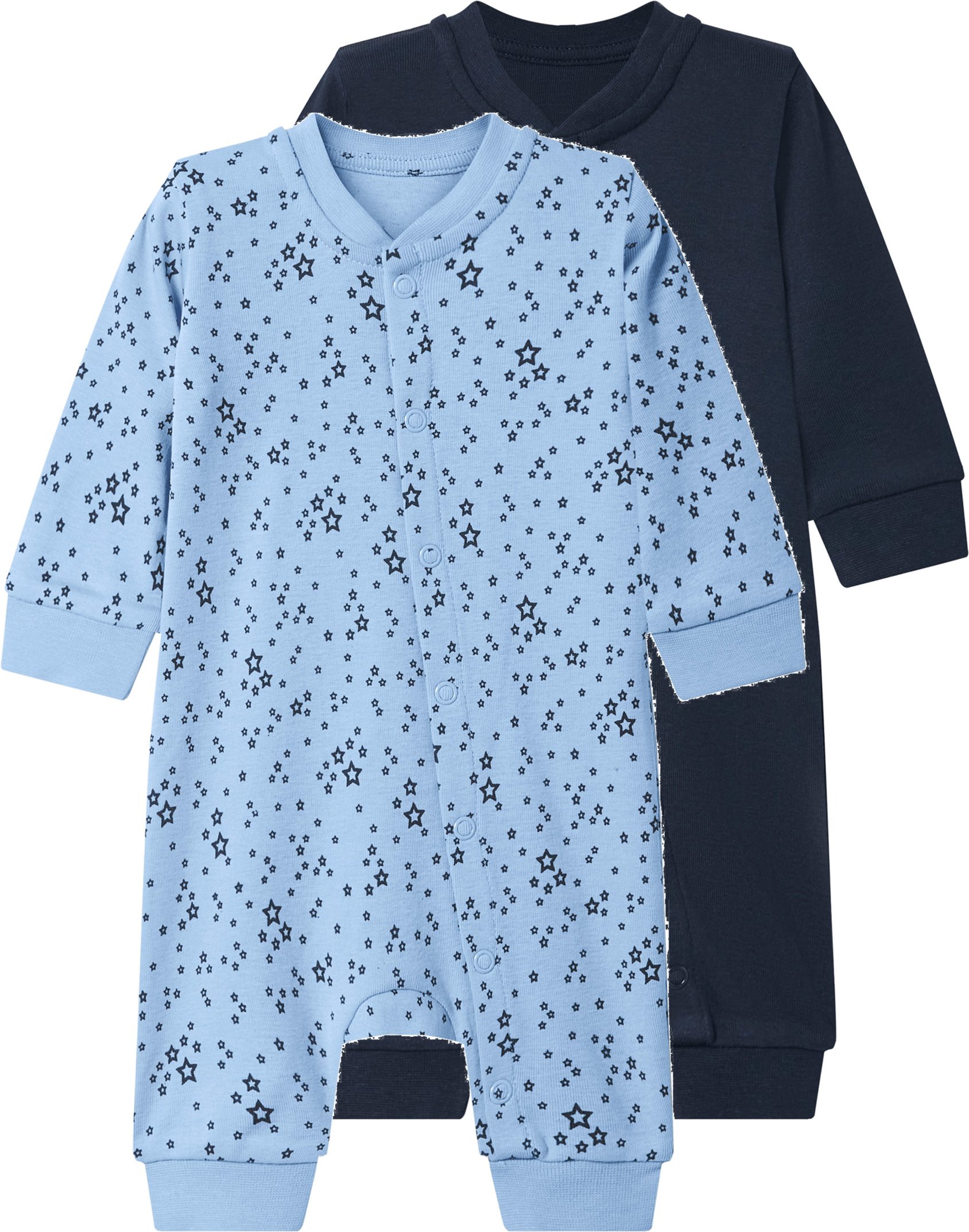 lupilu® Baby Schlafoverall, 2 Stück (navy/blau, 50/56)