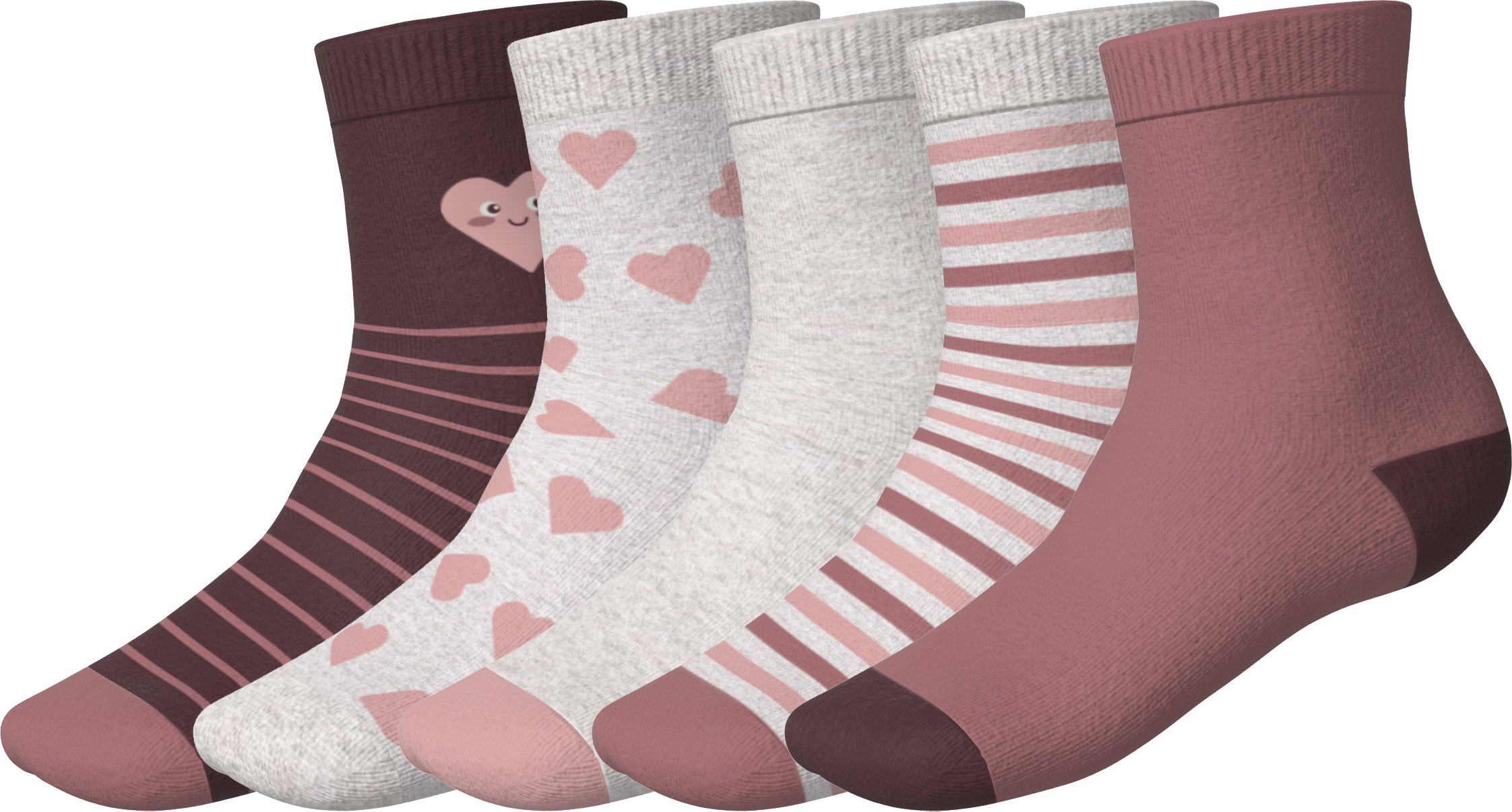 lupilu® Kleinkinder Mädchen Jungen Socken Vollfrottee Thermo (Weiß/Rosa, 19-22)