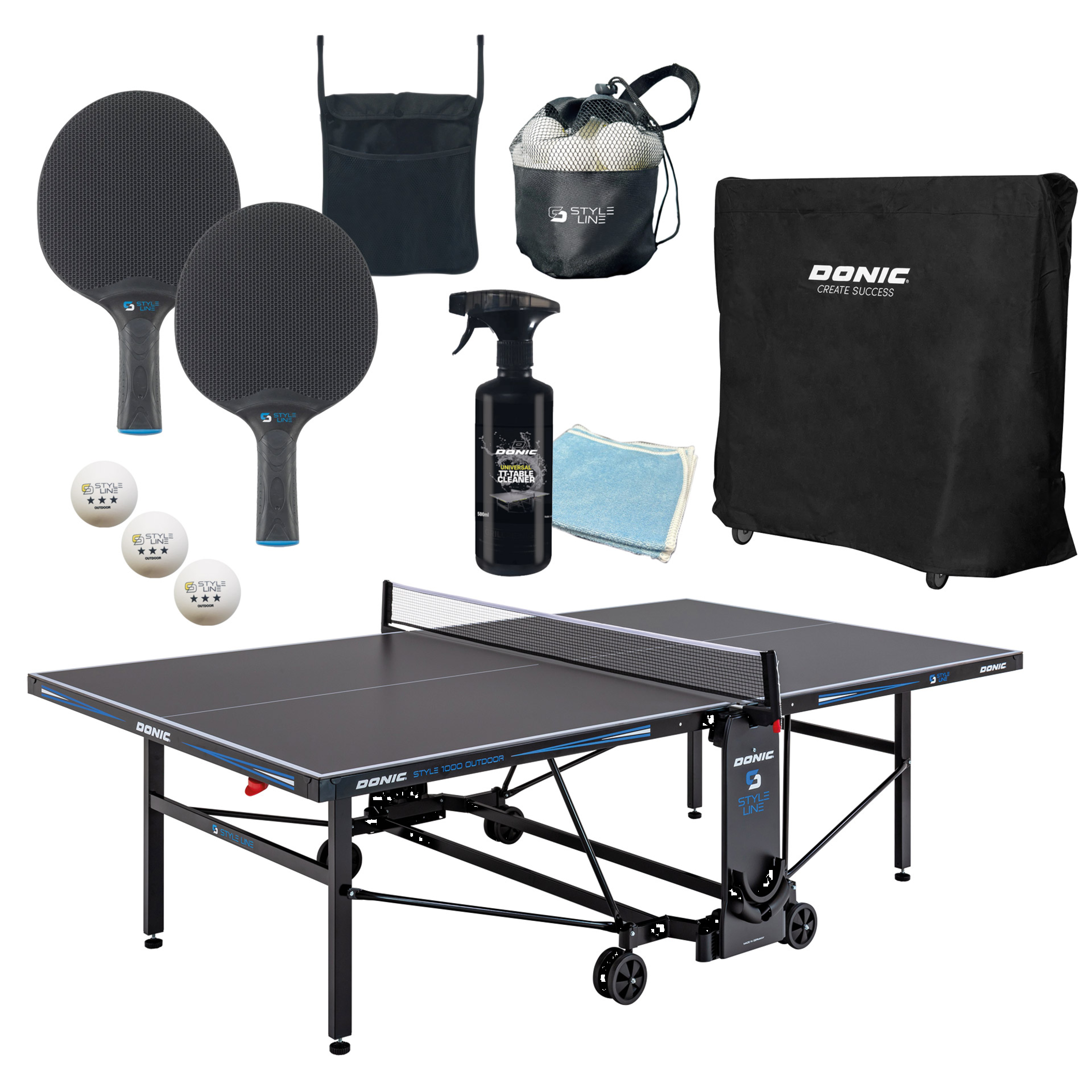 DONIC Tischtennis-Set Style 1000 Outdoor, inkl. Zubehör