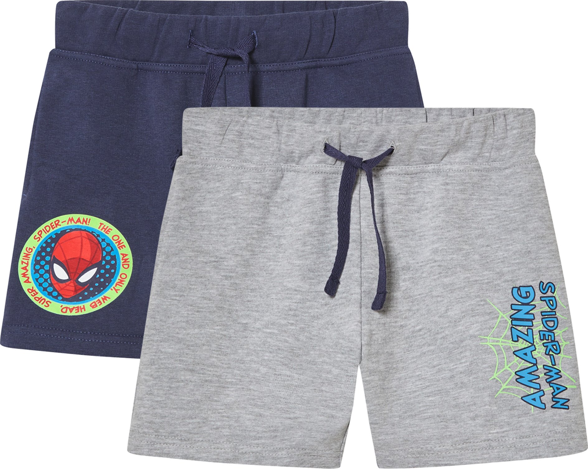 Kleinkinder Jungen Sweatshorts 2er (Spiderman, 98/104)