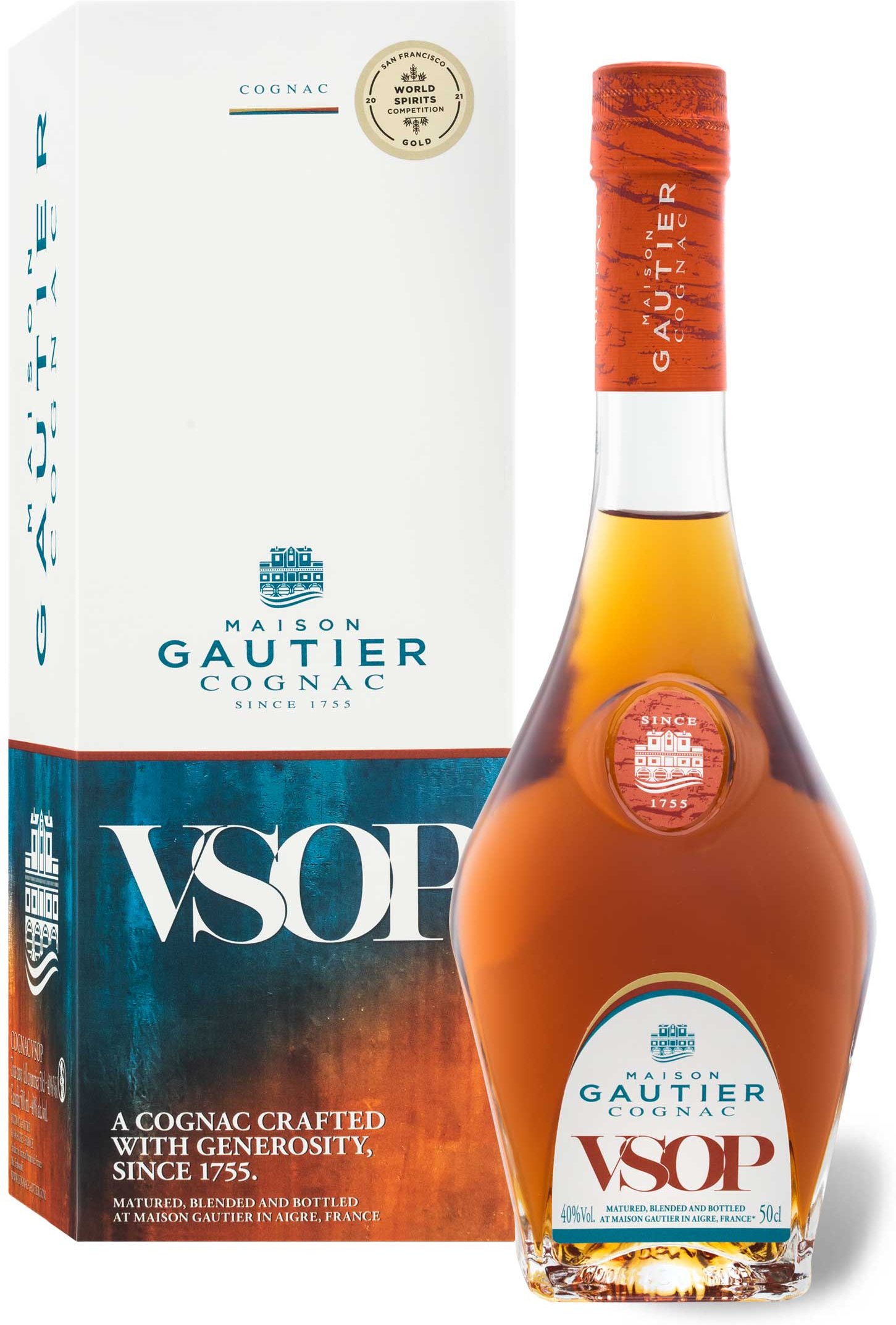 Maison Gautier Cognac VSOP mit Geschenkbox 40% Vol