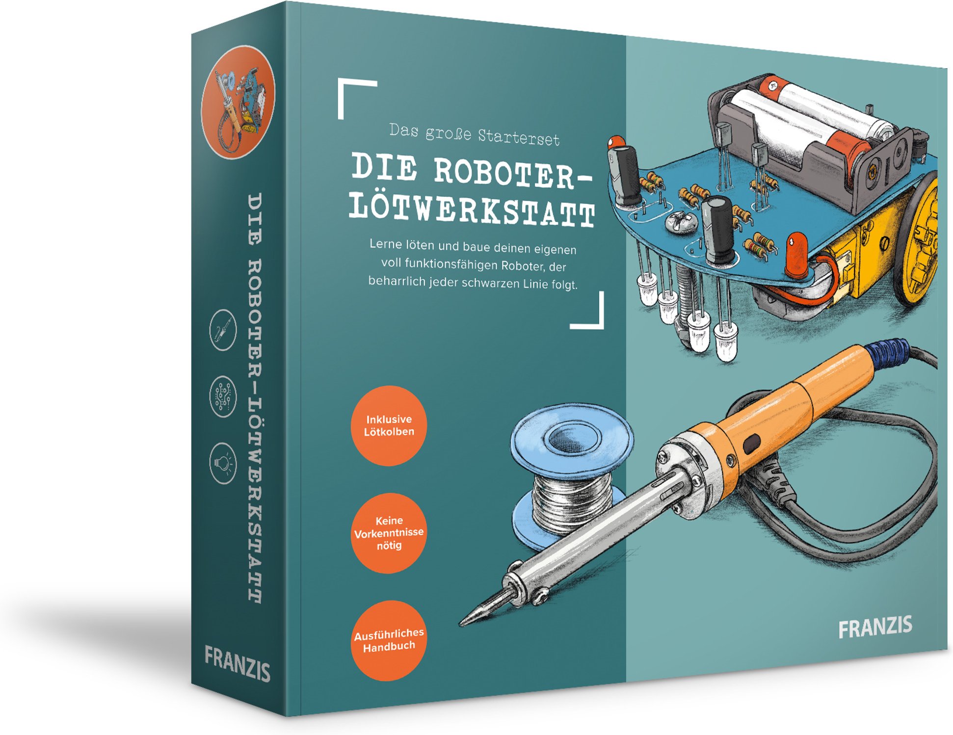 FRANZIS Die Roboter-Lötwerkstatt - großes Starterset