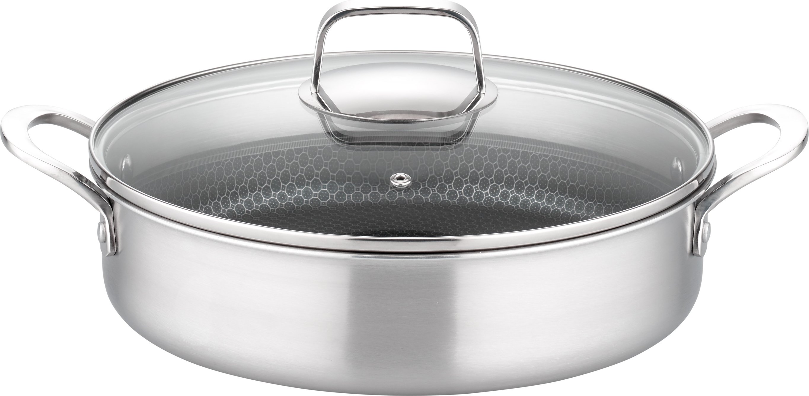 GSW Servierpfanne Inoxxa Black mit Glasdeckel