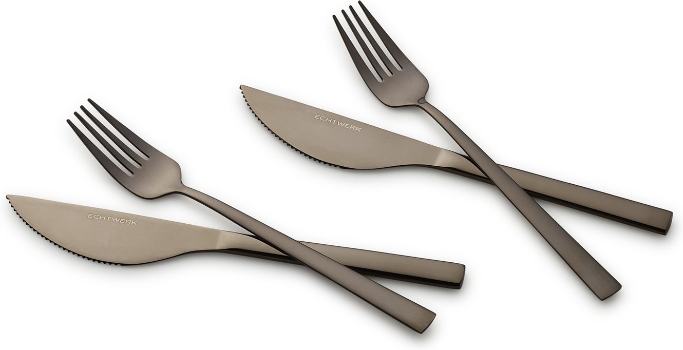 ECHTWERK Pizzabesteck Set "Bari" (Schwarz, 4tlg)