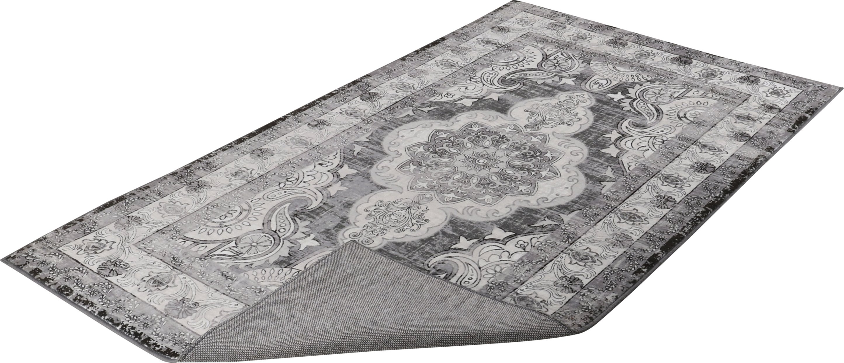 LIVARNO home Vintage-Teppich, geeignet für Fußbodenheizung (Grau)