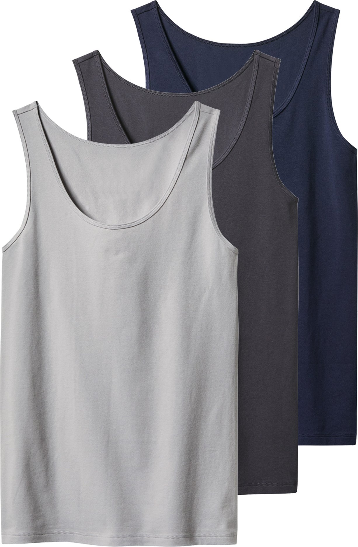 Thumbnail - esmara® Damen Achselhemden, 3 Stück (navy/grau, XL(48/50))