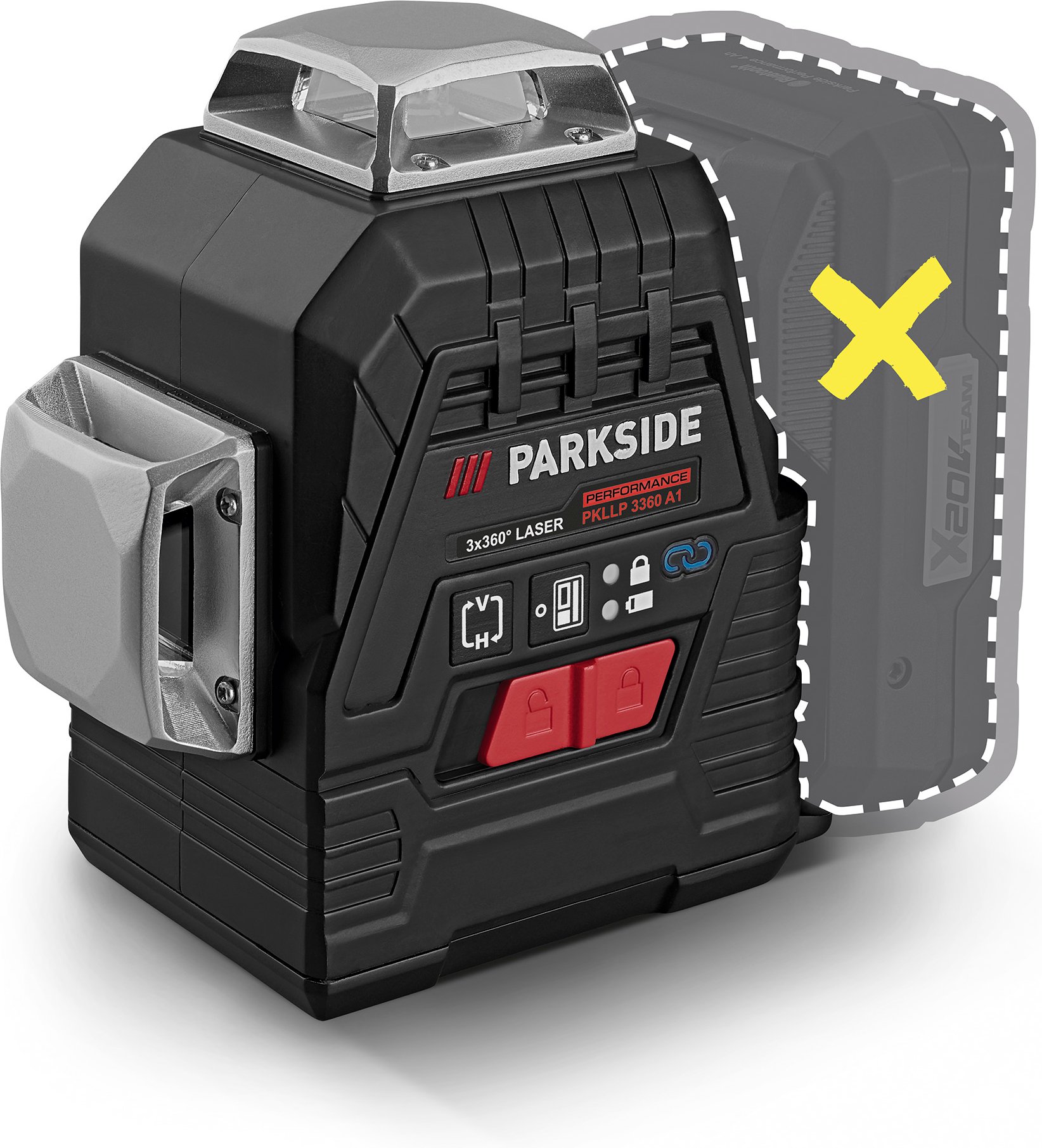 PARKSIDE PERFORMANCE® 20 V Akku-Kreuzlinienlaser »PKLLP 3360 A1«, ohne Akku und Ladegerät