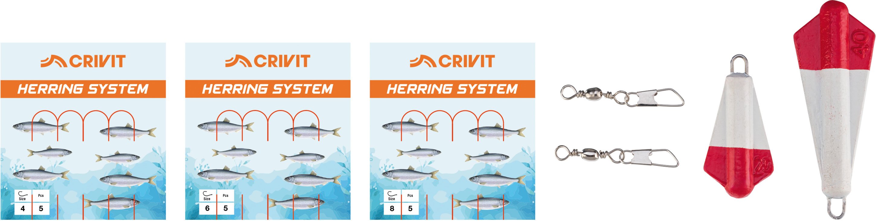 Thumbnail - CRIVIT Vorfachhaken-Set (Hering)