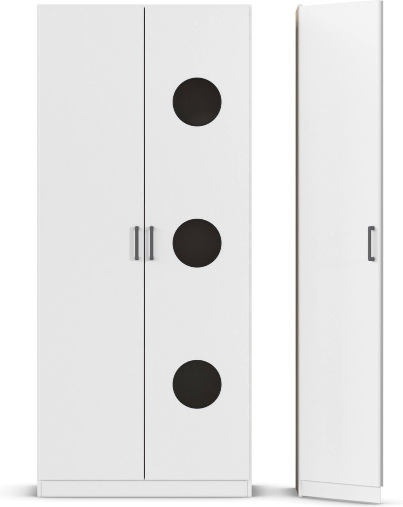 rauch BLUE Allrounder, Grundelement Wäscheschrank 2trg (+ Ausgleichstüre, Alpinweiß)