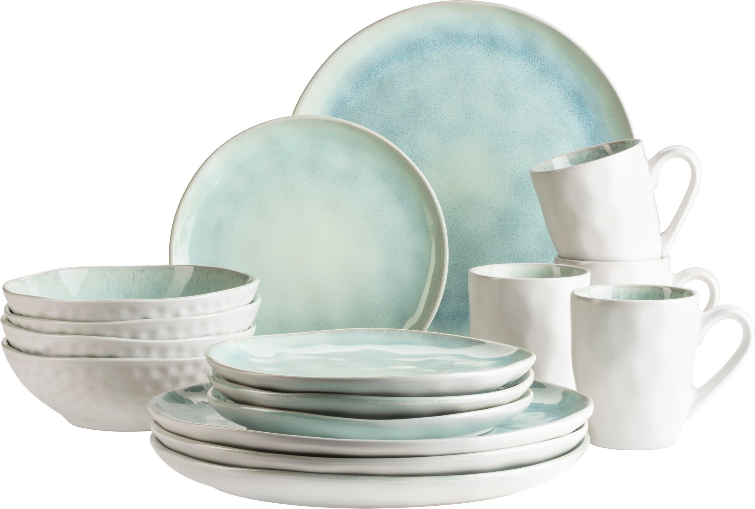 MÄSER Serie Frozen, Geschirr Set, 16 tlg (Grün)